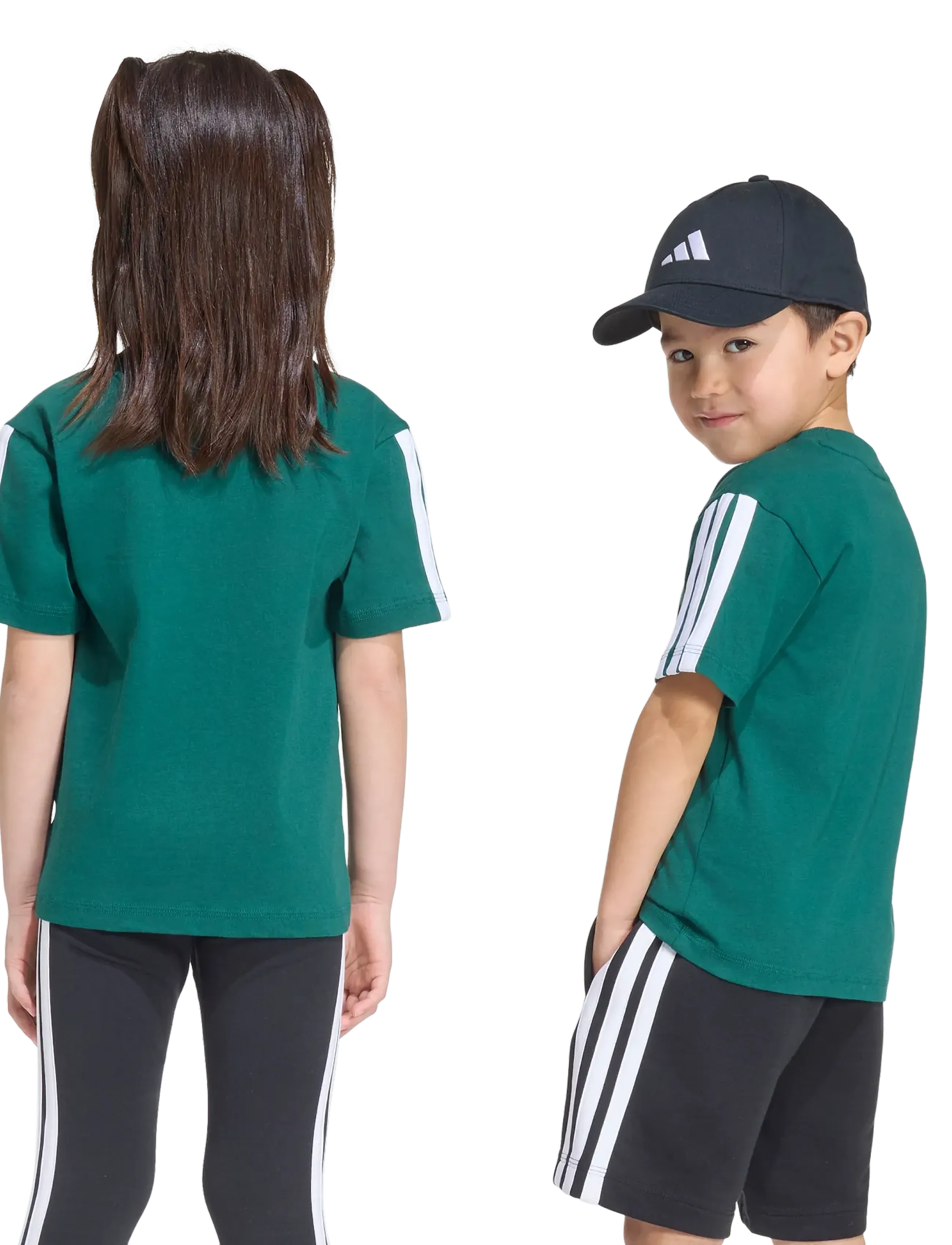 adidas Sportswear - LK 3S TEE 160 - short-sleeved t-shirts - cgreen/white - 2