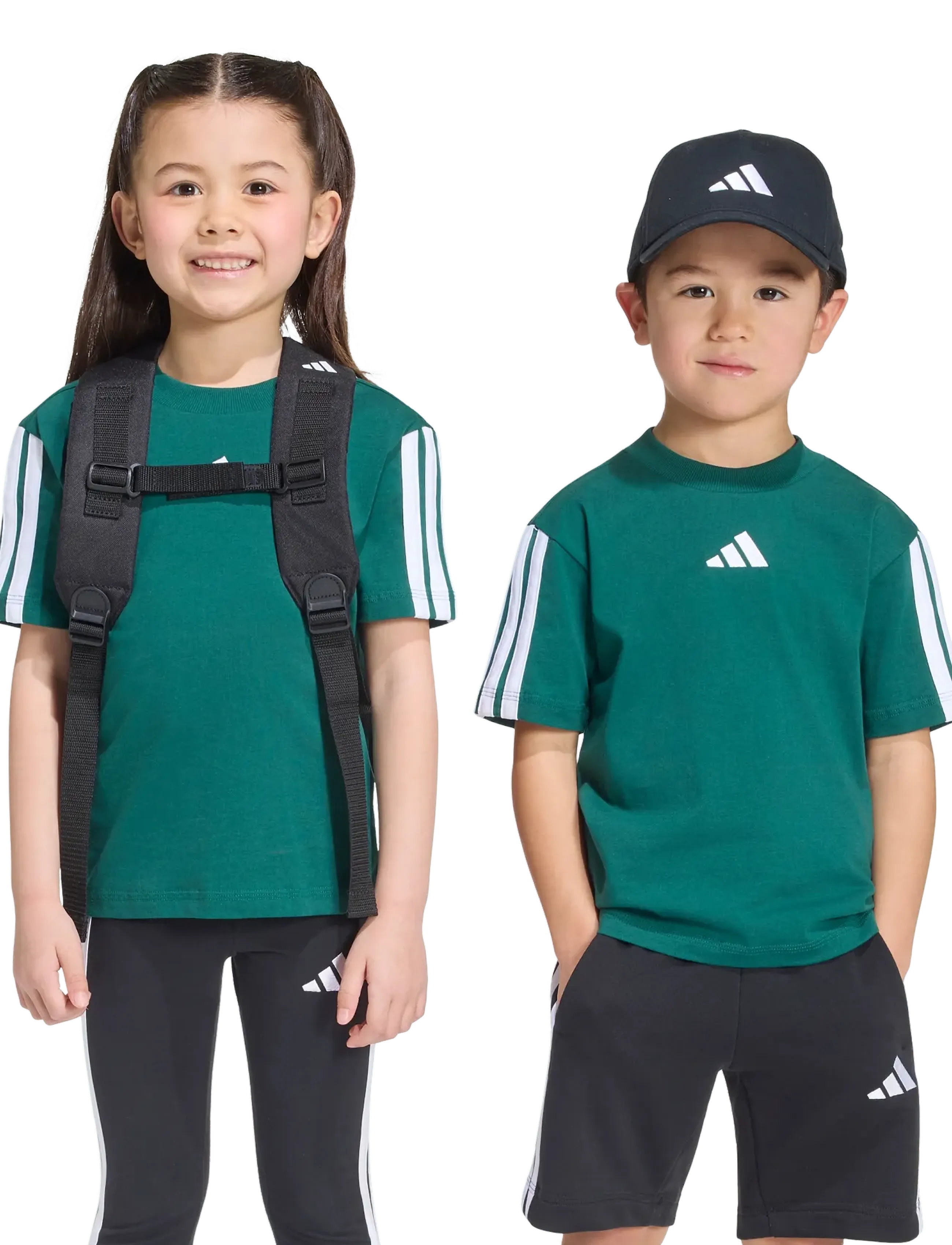 adidas Sportswear - LK 3S TEE 160 - short-sleeved t-shirts - cgreen/white - 3