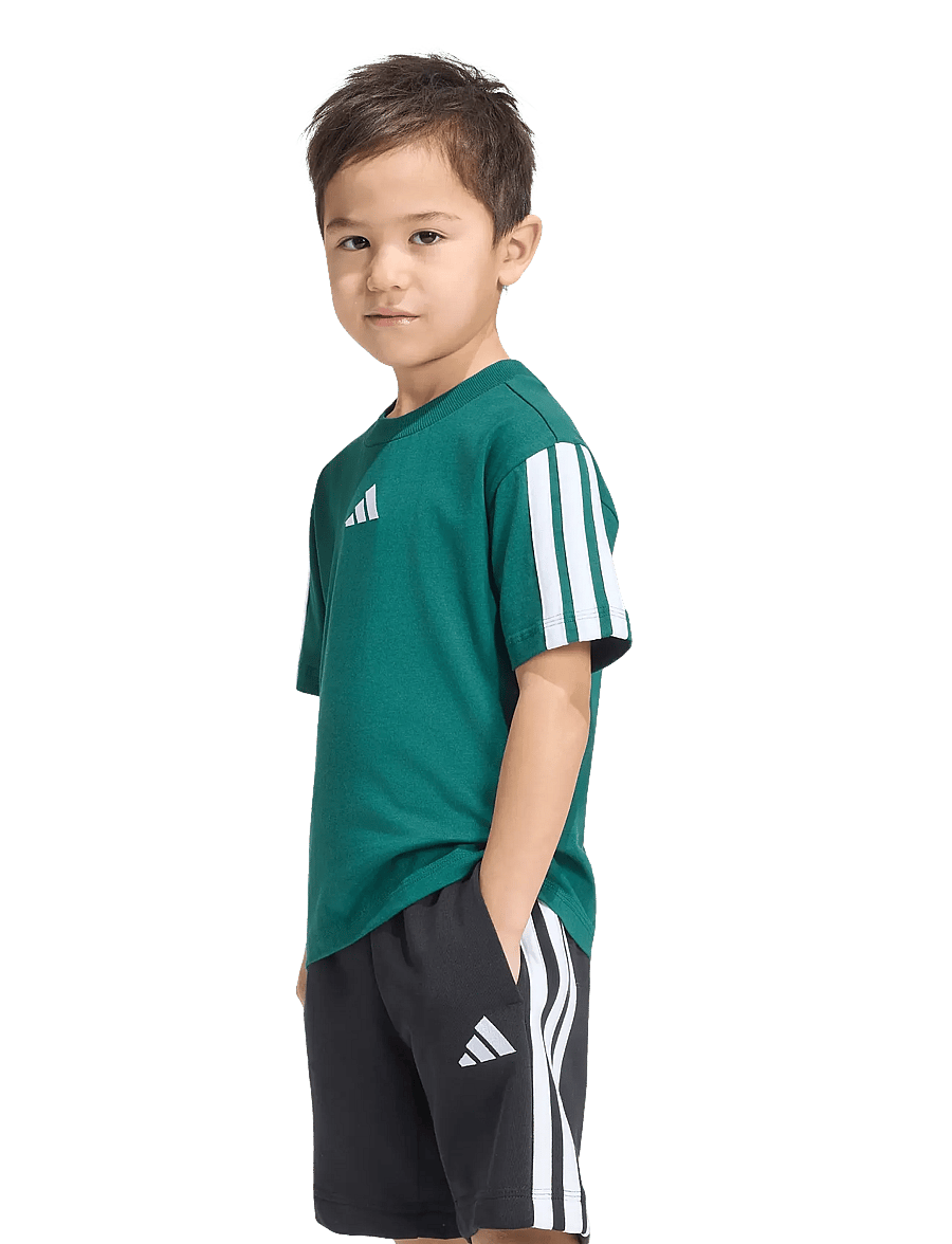 adidas Sportswear - LK 3S TEE 160 - kurzärmelig - cgreen/white - 4