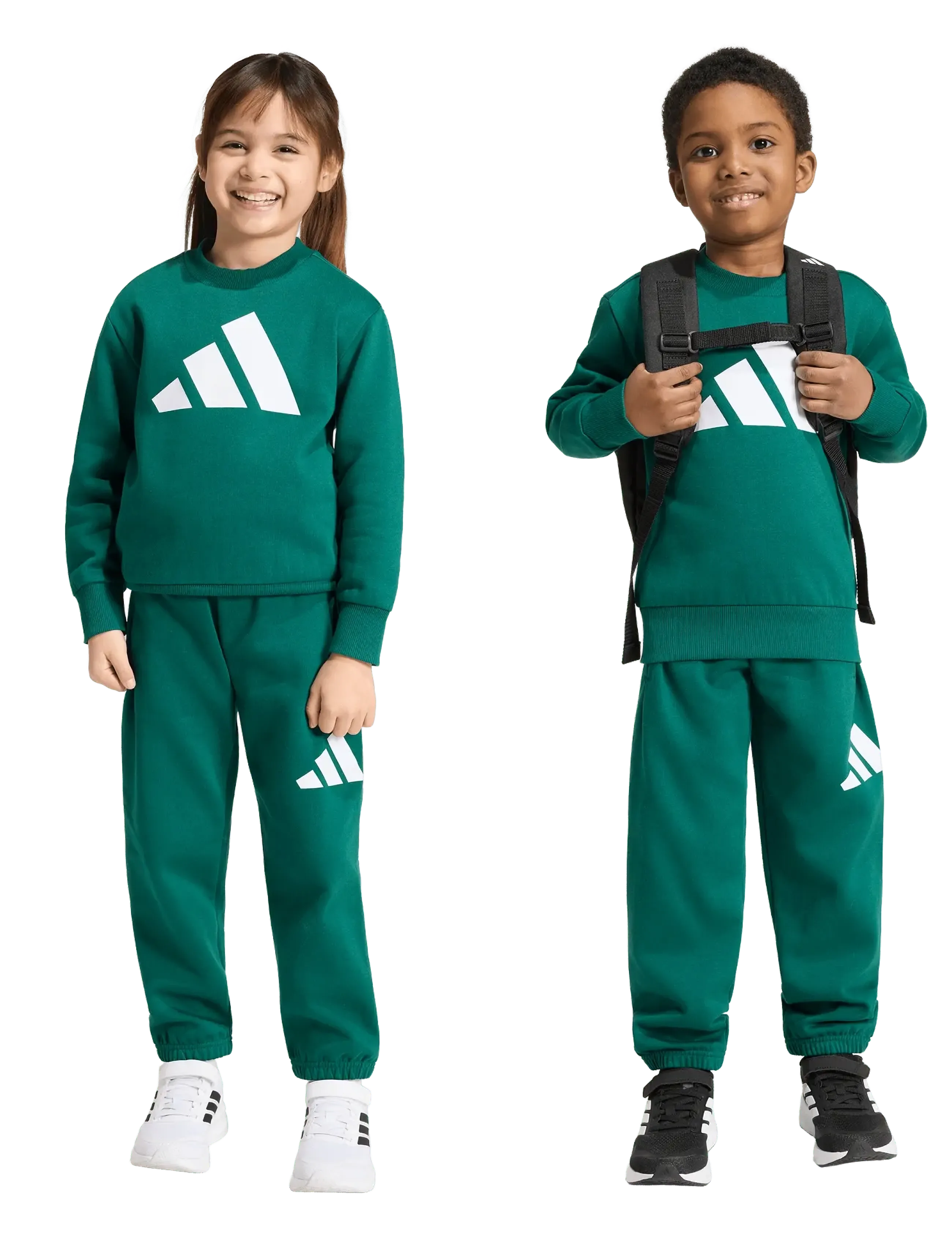 adidas Sportswear - LK BL FL JOG - joggingset & tvådelade set - cgreen/white - 4