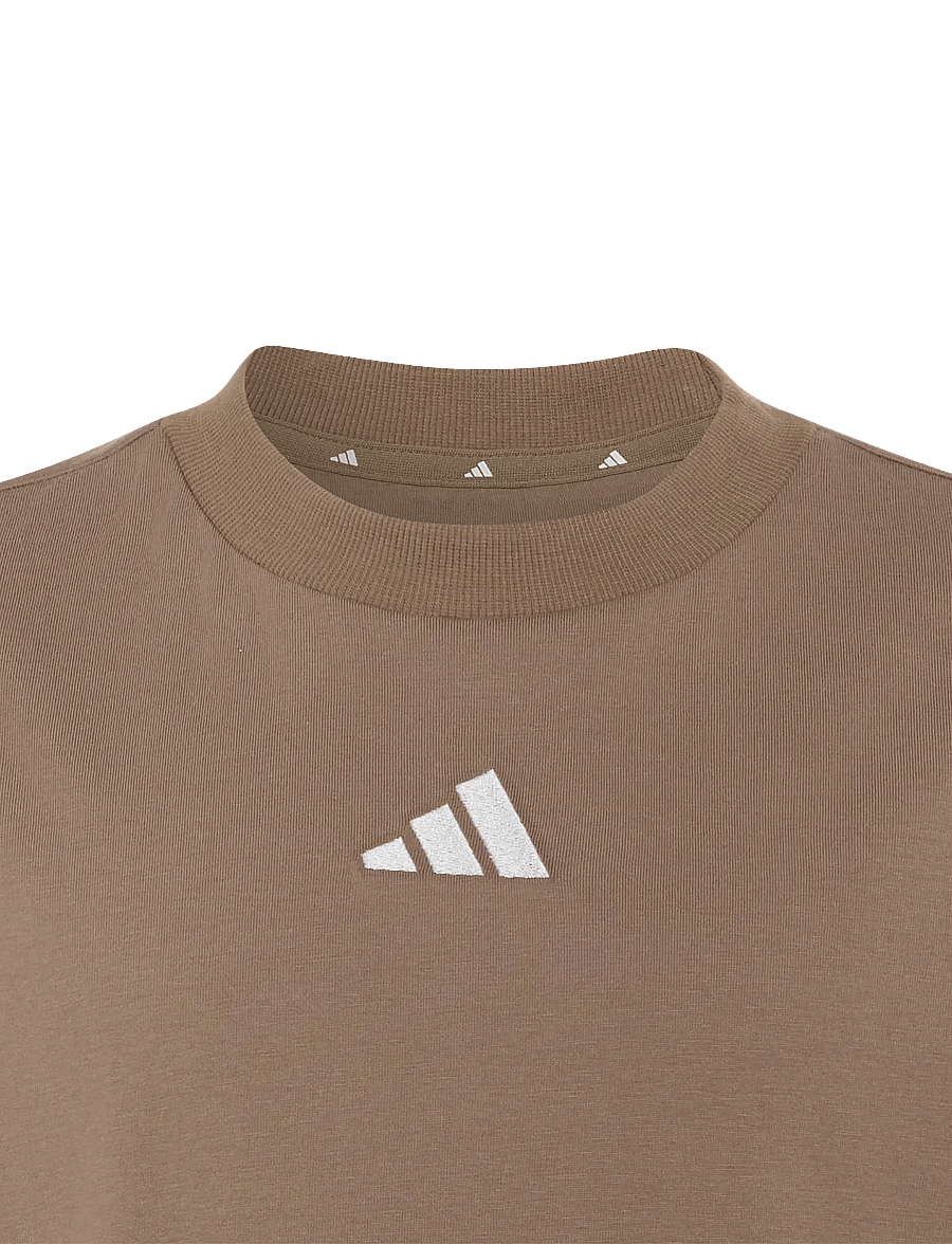 adidas Sportswear - J 3S TEE 160 - sportstoppe - khasix/white - 2
