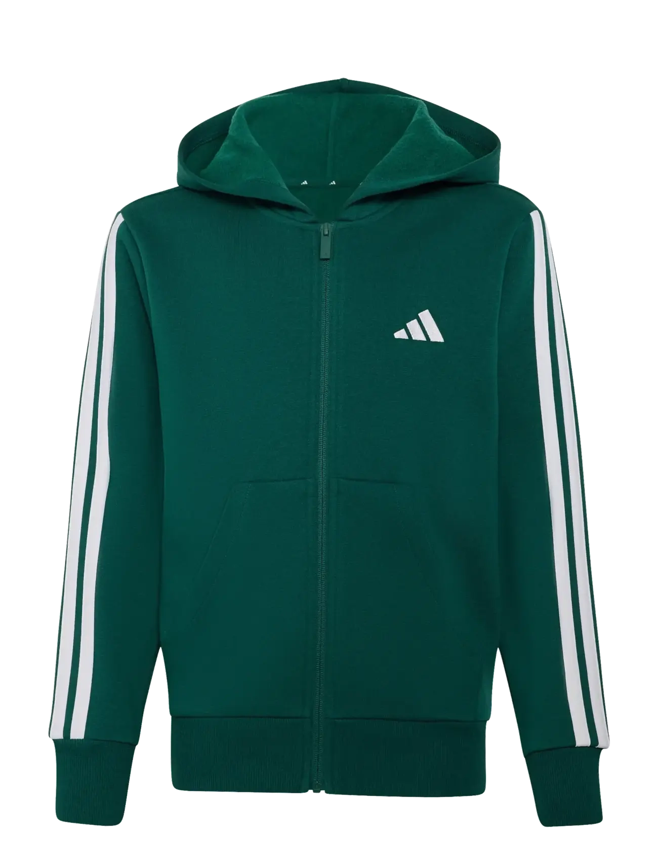 adidas Sportswear J 3S FL FZ HD - adidas - CGREEN/WHITE / green