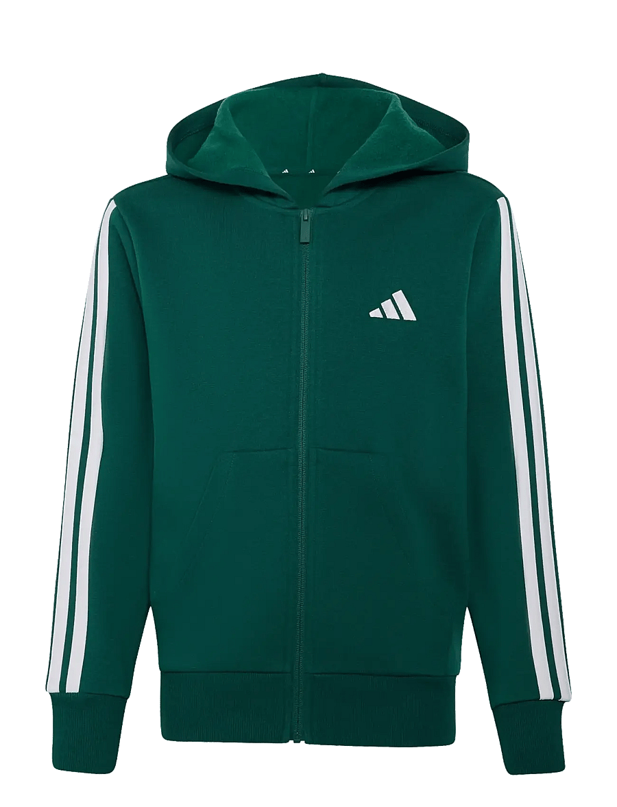 adidas Sportswear - J 3S FL FZ HD - kapuzenpullover - cgreen/white - 0