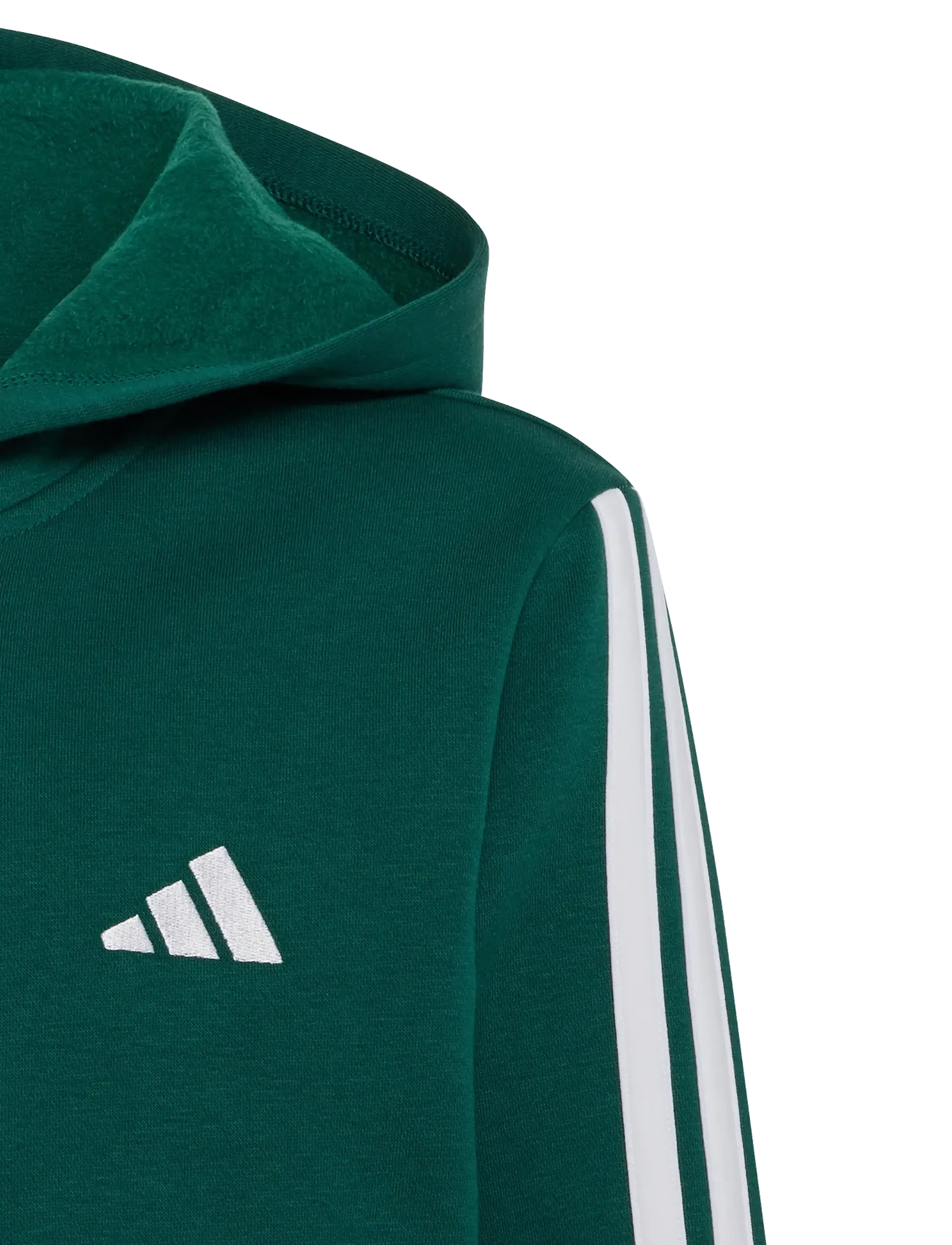 adidas Sportswear - J 3S FL FZ HD - kapuzenpullover - cgreen/white - 3