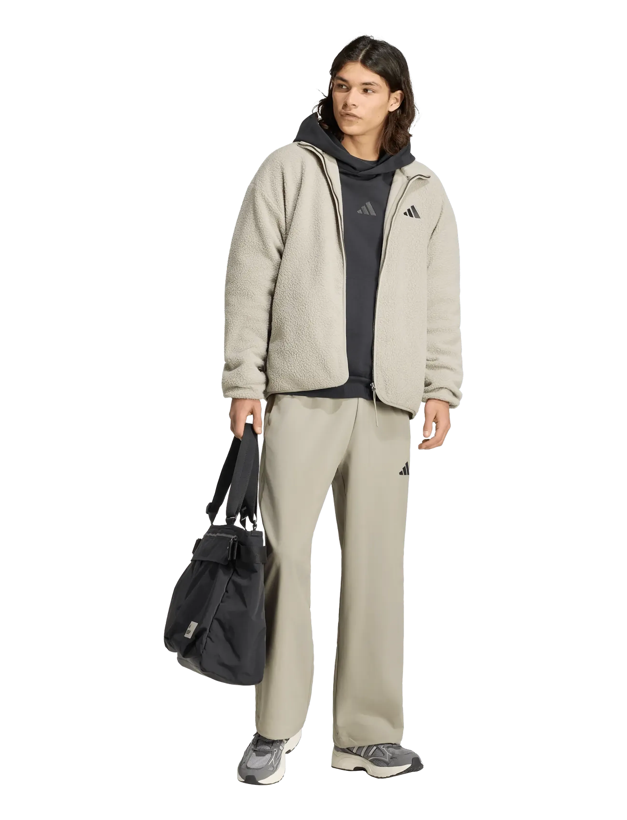 City Tech 3-Stripes Högflossad fleece med hel dragkedja 5