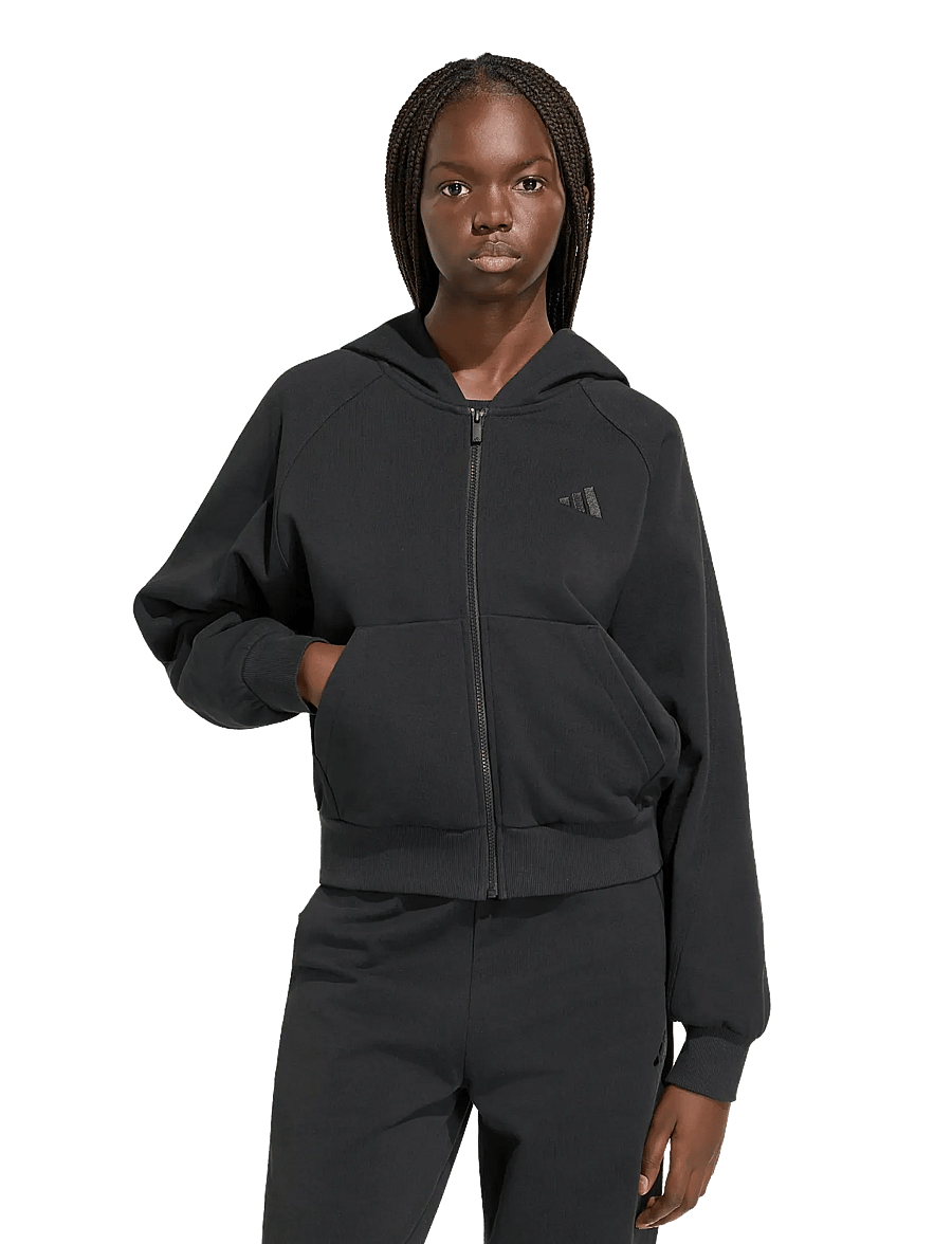 adidas Sportswear - W AK SL FZ HD - kapuutsiga dressipluusid - black - 0