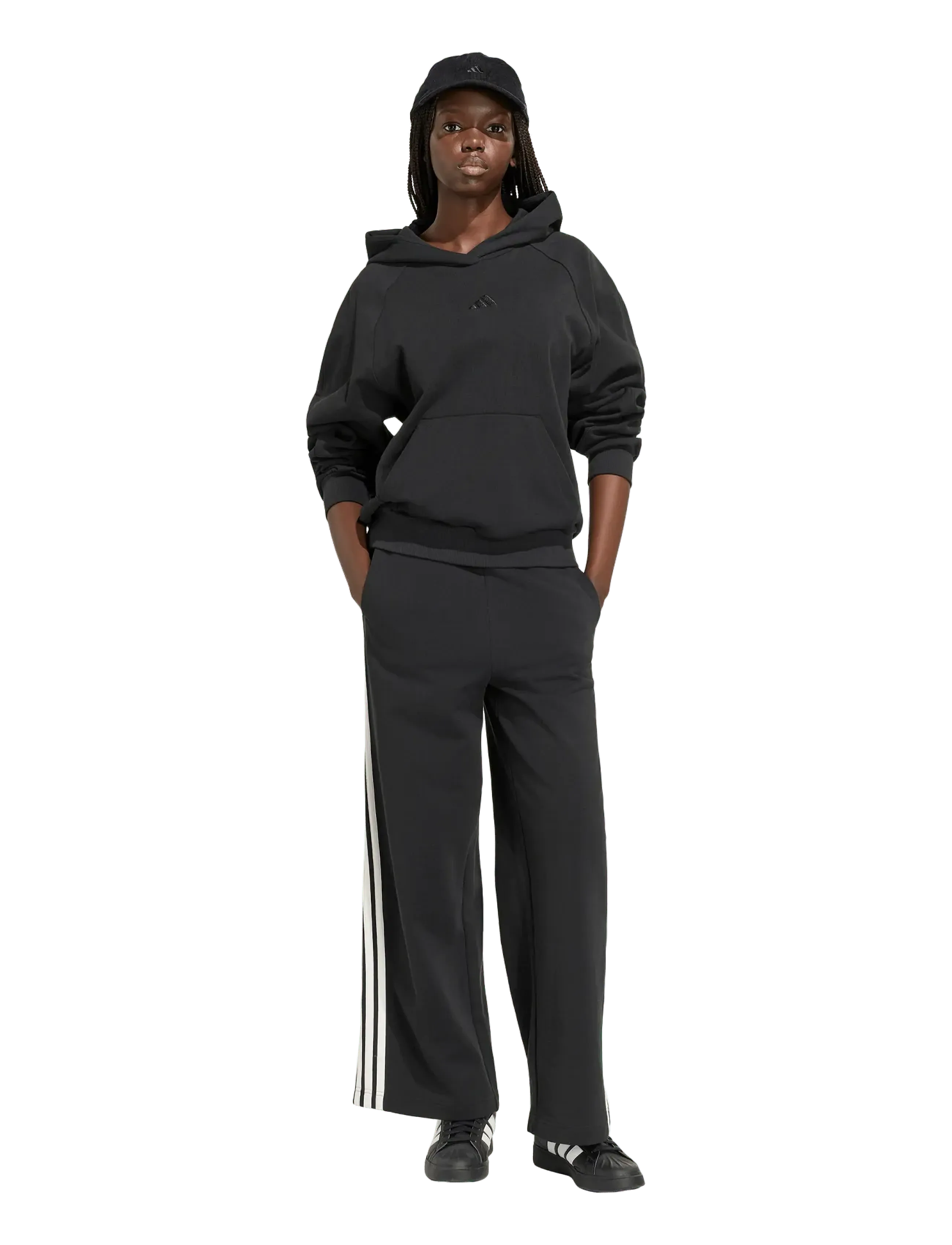 adidas Sportswear W AK 3S WD PT - Treningsbukser - BLACK/OWHITE / black