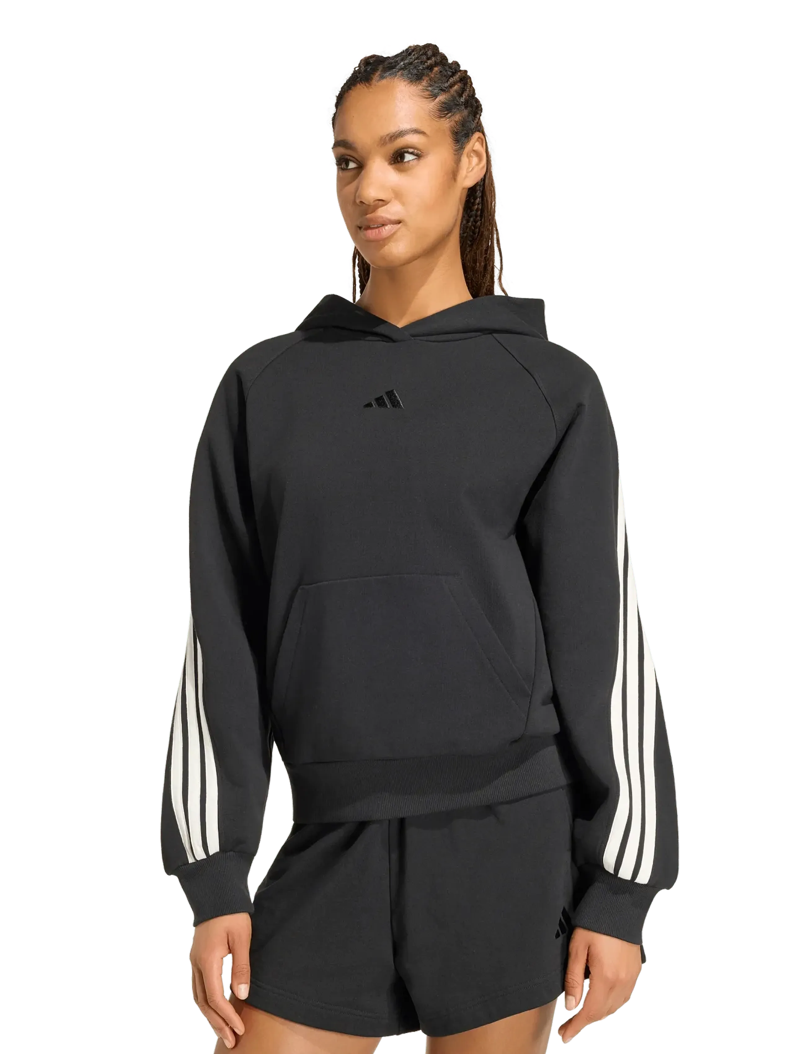 adidas Sportswear - W AK 3S OH HD - black/owhite - 2
