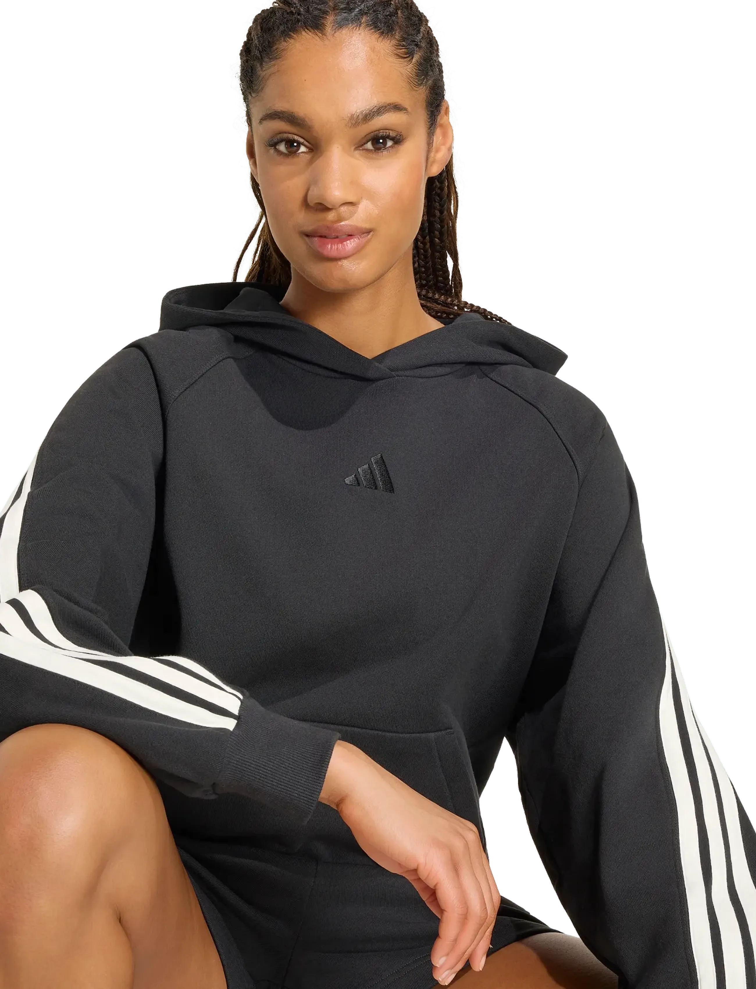 adidas Sportswear - W AK 3S OH HD - black/owhite - 3