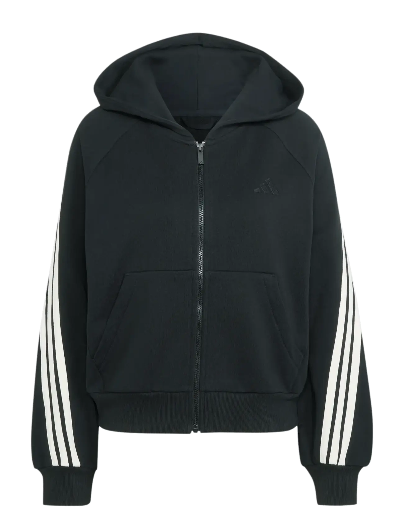 adidas Sportswear W AK 3S FZ HD - adidas Sportswear - BLACK/OWHITE / black