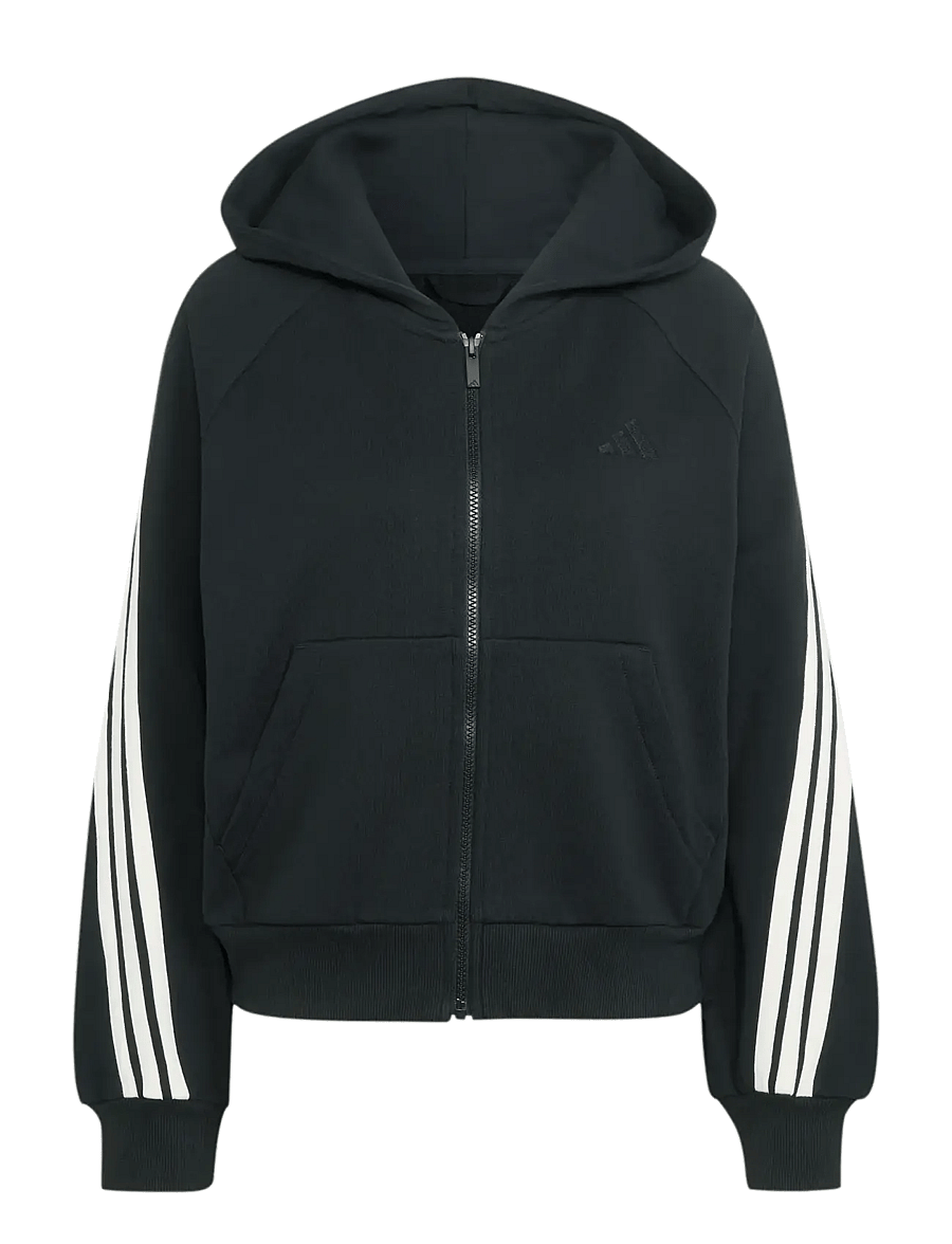 adidas Sportswear - W AK 3S FZ HD - overdele - black/owhite - 1