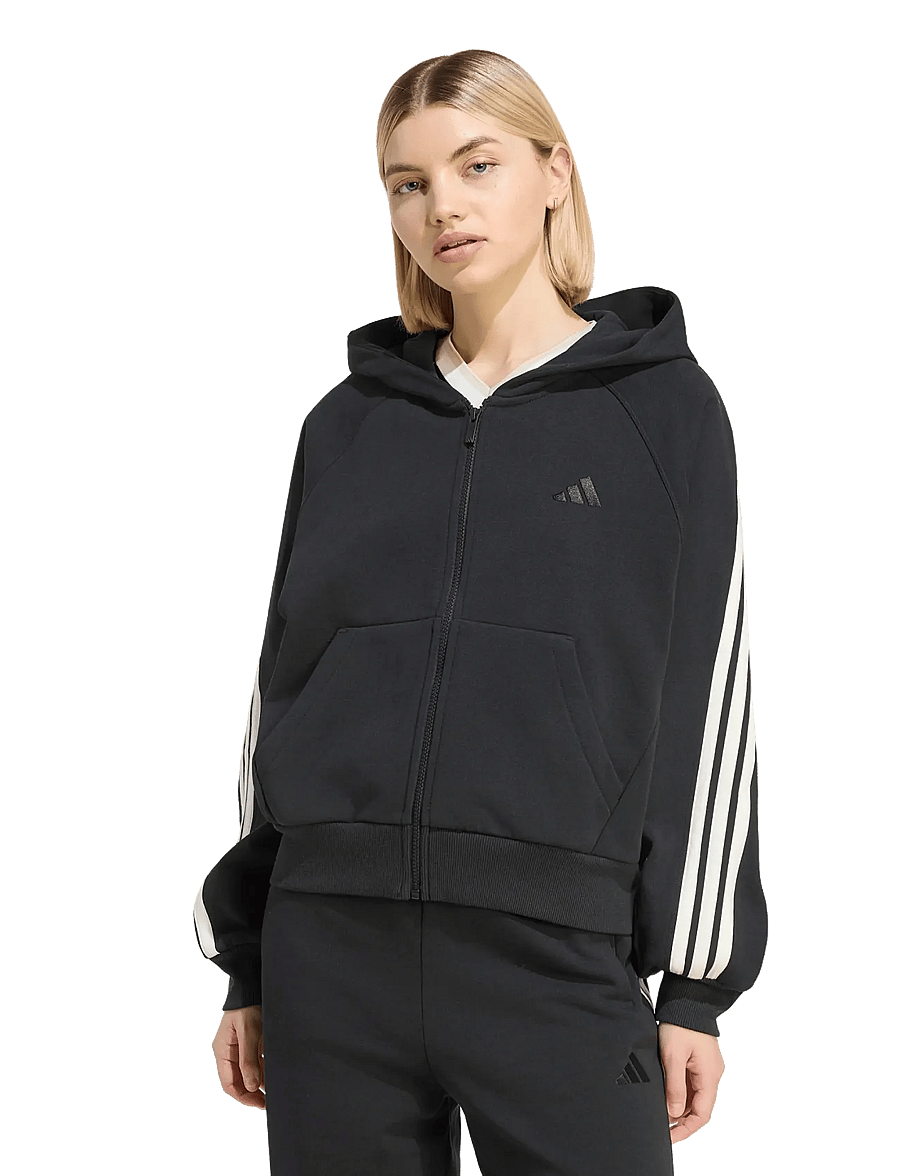 adidas Sportswear - W AK 3S FZ HD - overdele - black/owhite - 2