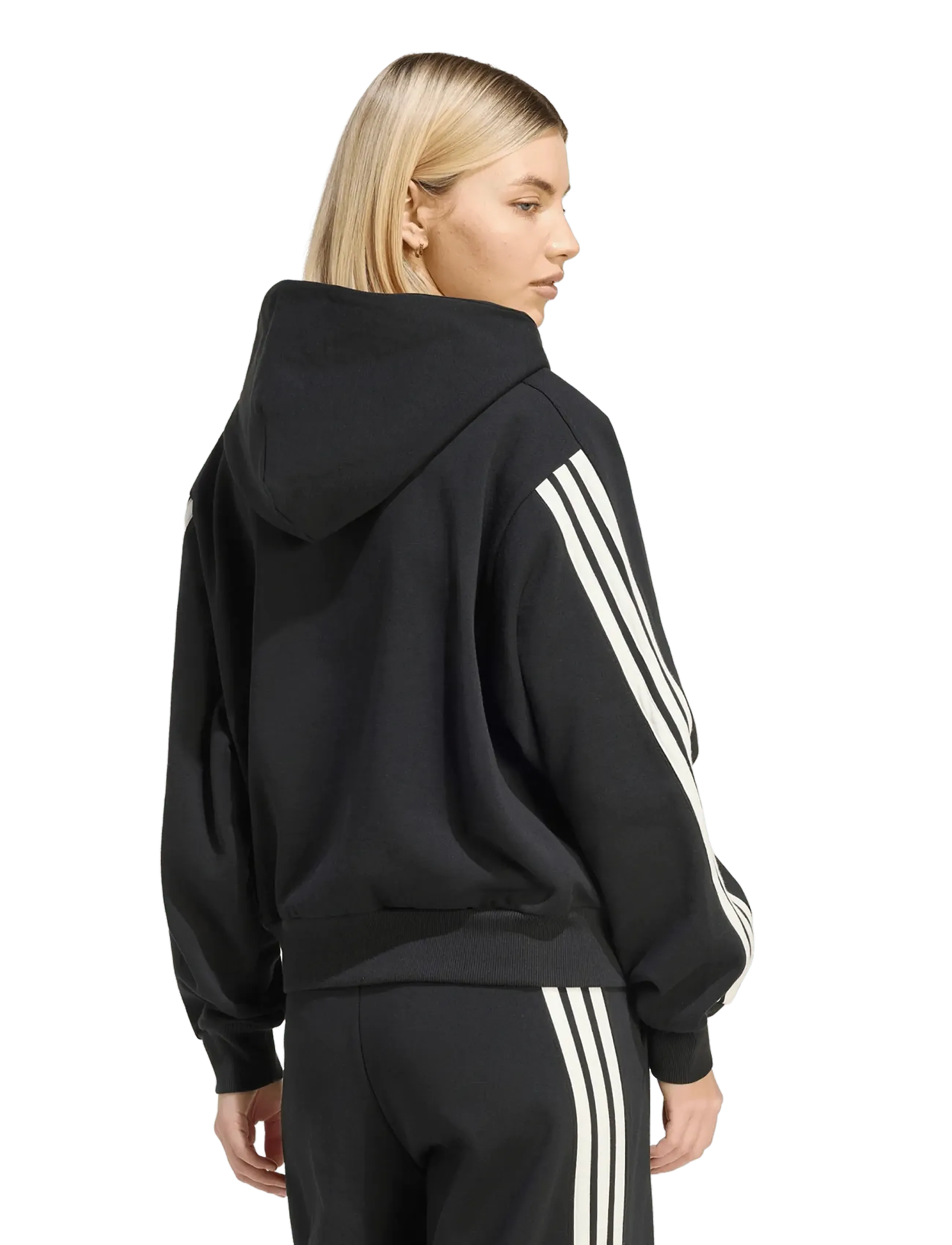 adidas Sportswear - W AK 3S FZ HD - overdele - black/owhite - 5