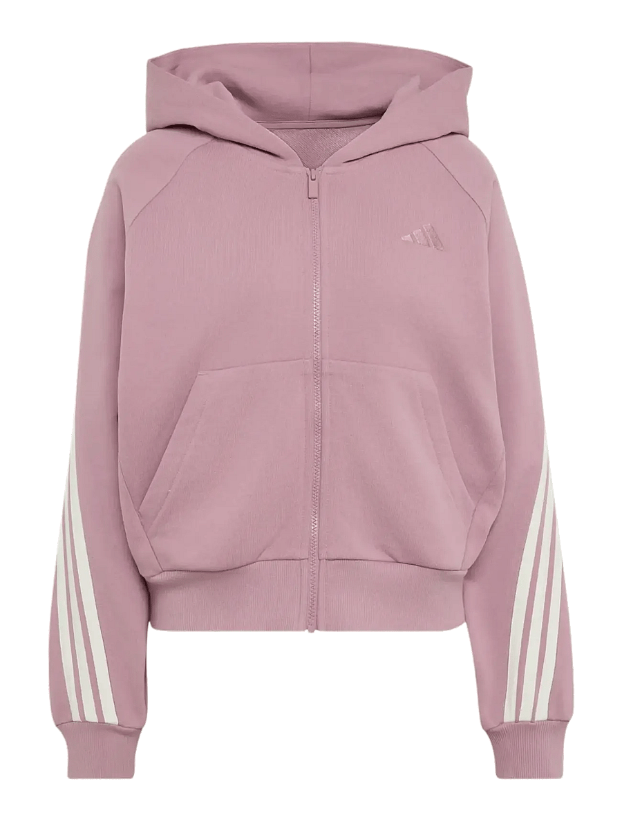 adidas Sportswear - W AK 3S FZ HD - sweatshirts - magmau/owhite - 1
