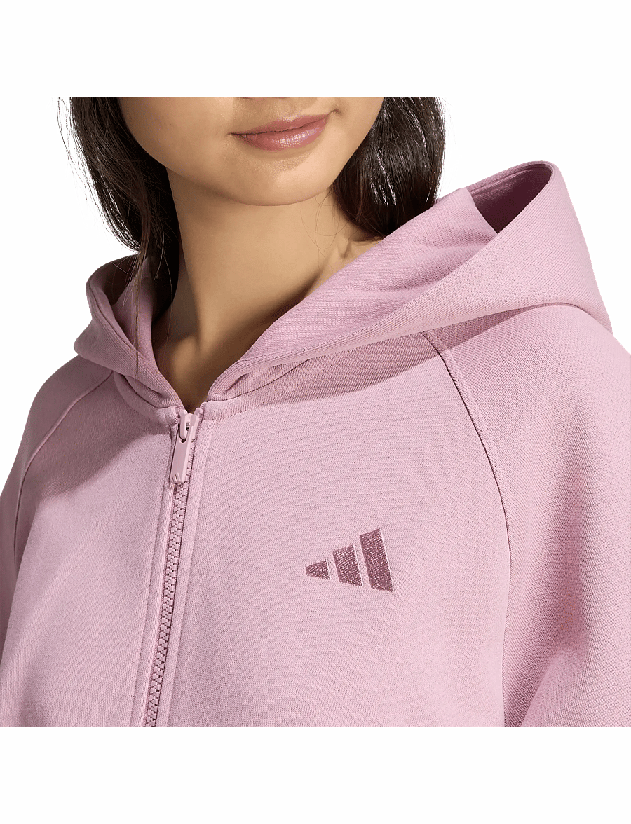 adidas Sportswear - W AK 3S FZ HD - sweatshirts - magmau/owhite - 3