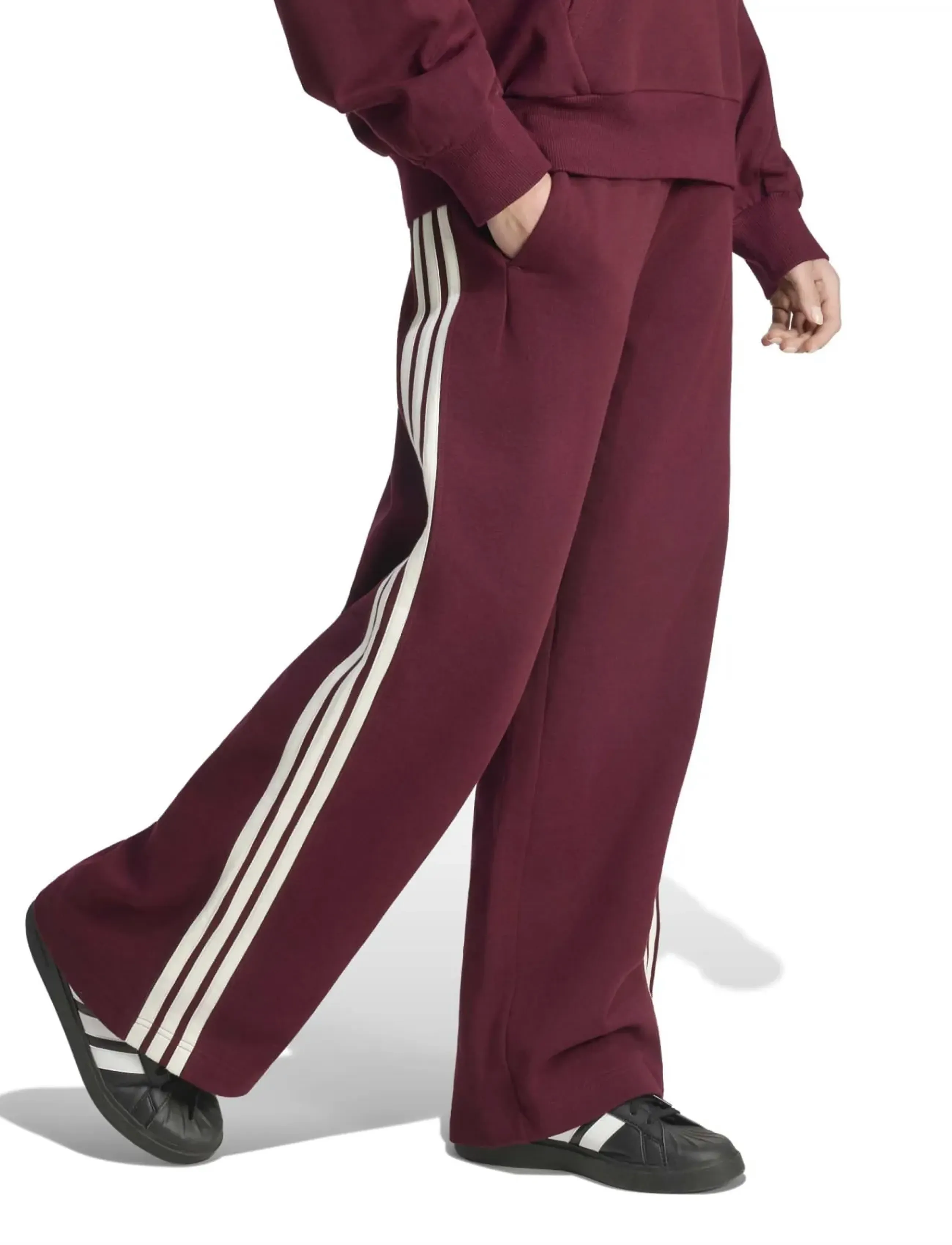 adidas Sportswear - W AK 3S WD PT - träningsbyxor - maroon/owhite - 0