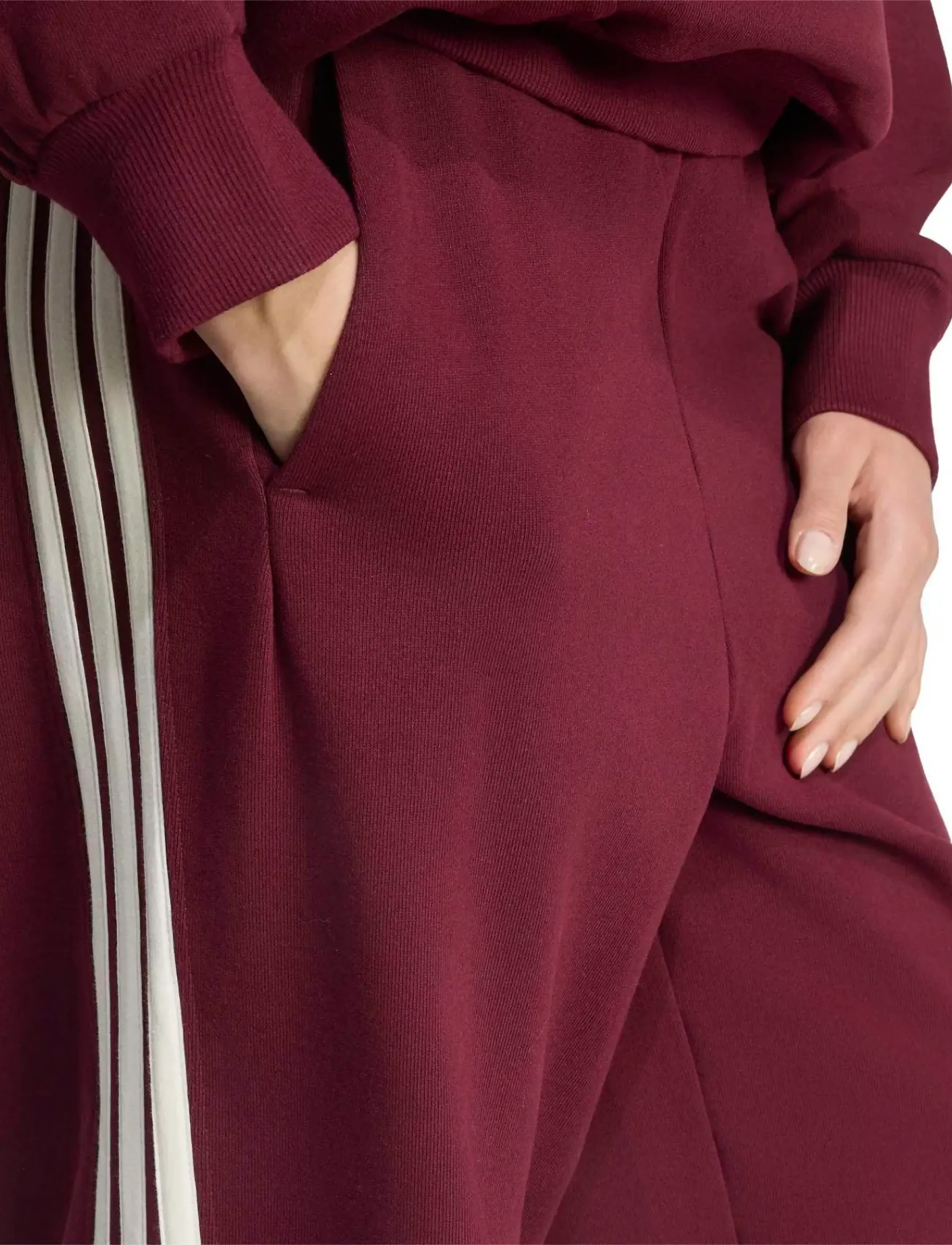adidas Sportswear - W AK 3S WD PT - träningsbyxor - maroon/owhite - 5