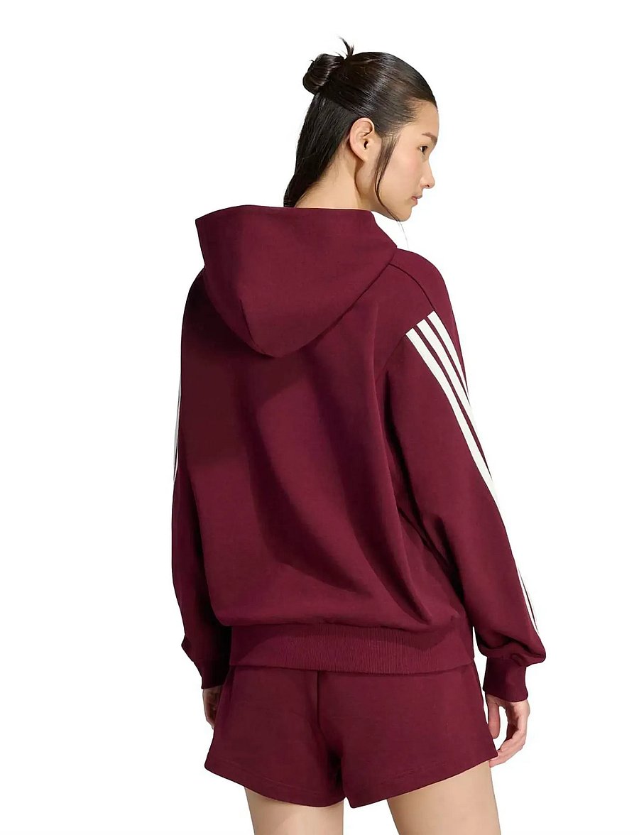 adidas Sportswear - W AK 3S OH HD - sweatshirts - maroon/owhite - 2