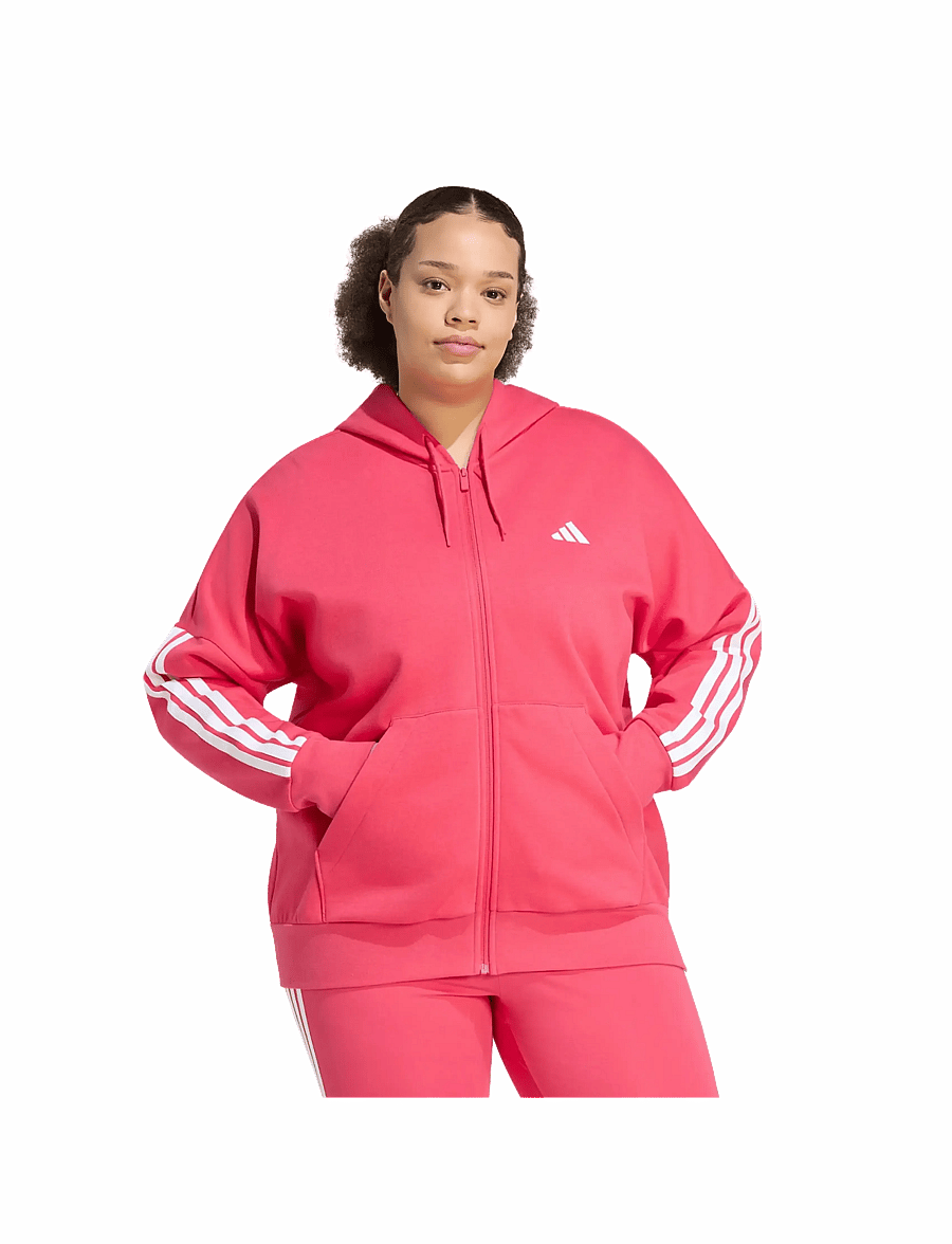 adidas Sportswear - W 3S FL FZ INC - huvtröjor - powpnk - 0