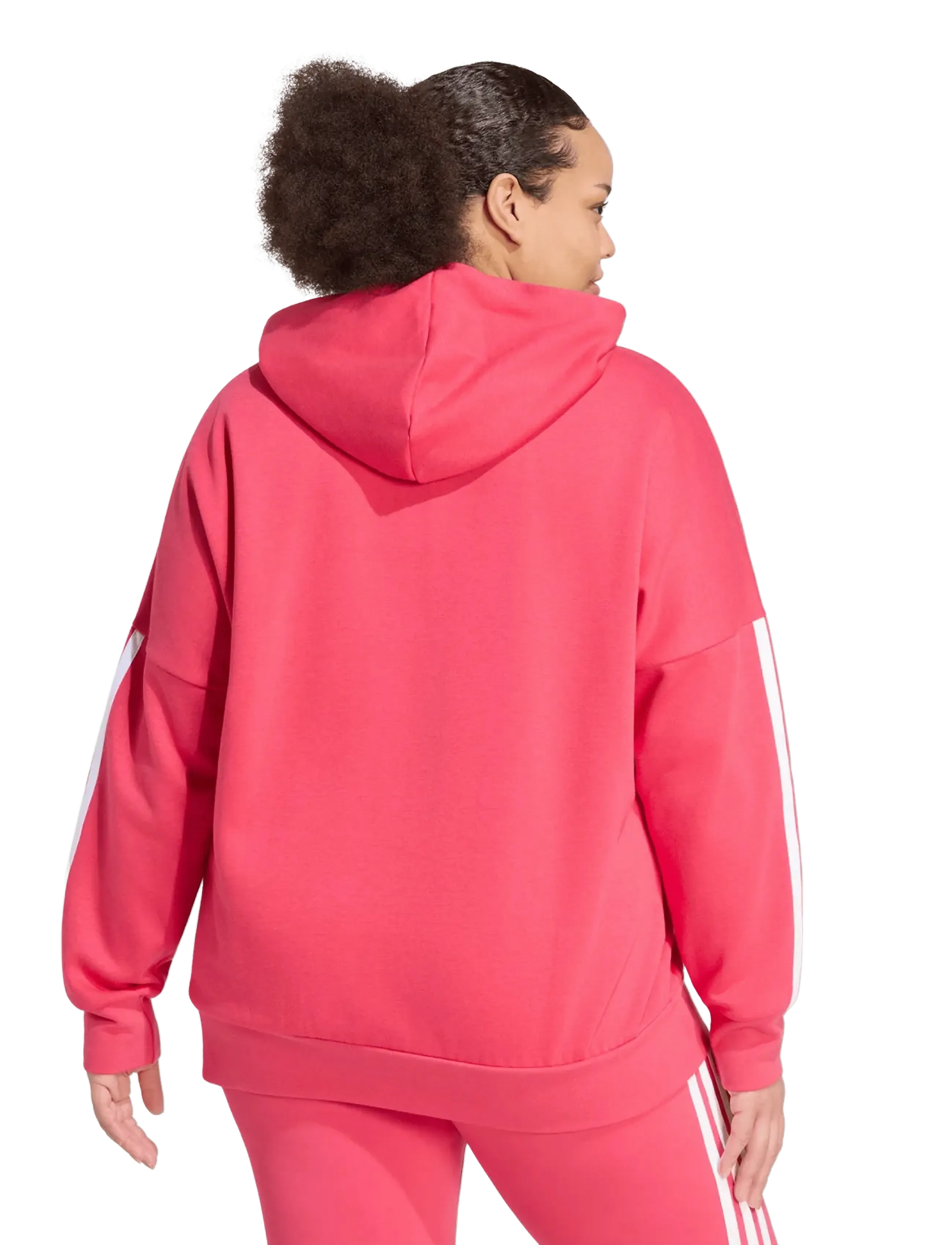 adidas Sportswear - W 3S FL FZ INC - huvtröjor - powpnk - 2