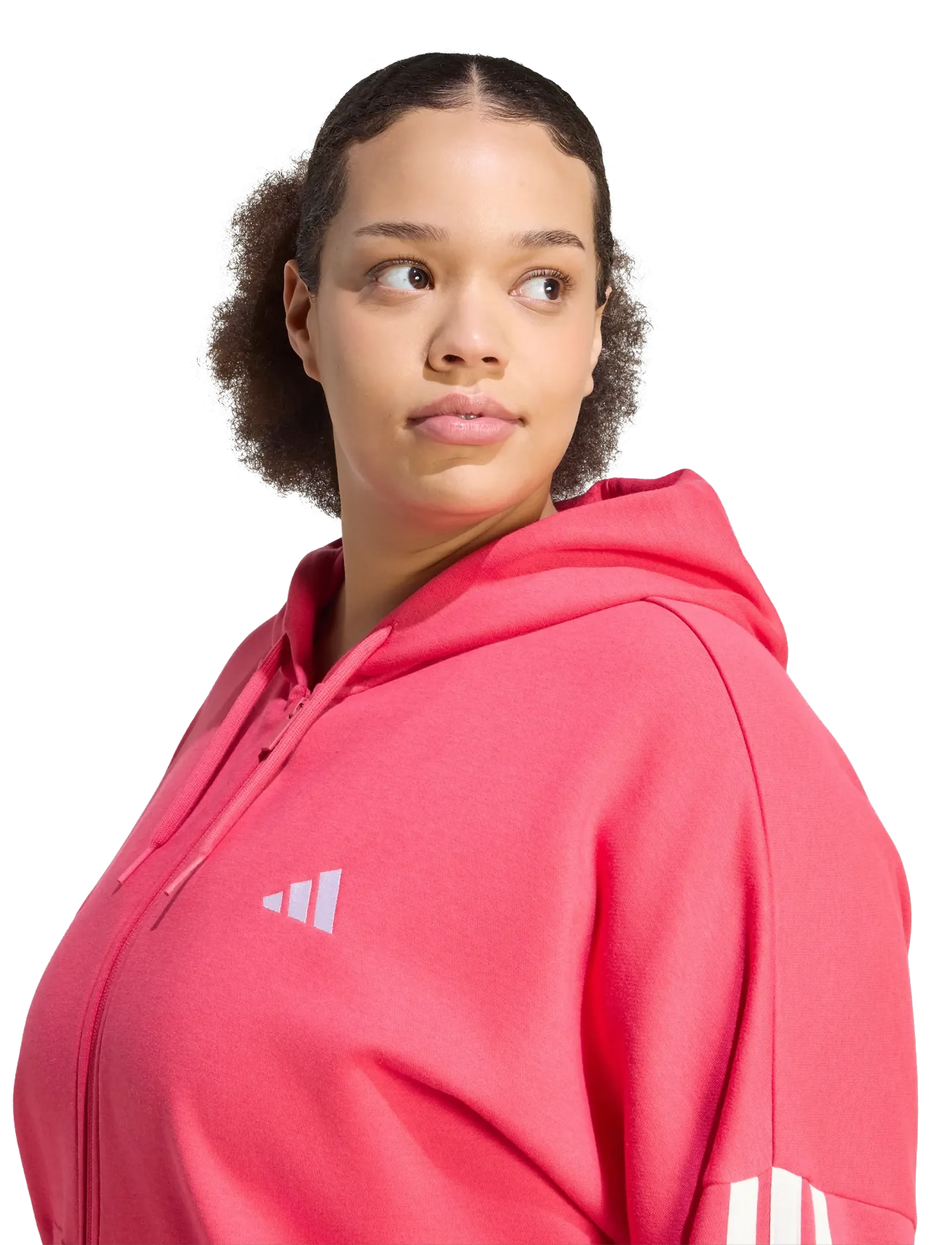 adidas Sportswear - W 3S FL FZ INC - huvtröjor - powpnk - 3
