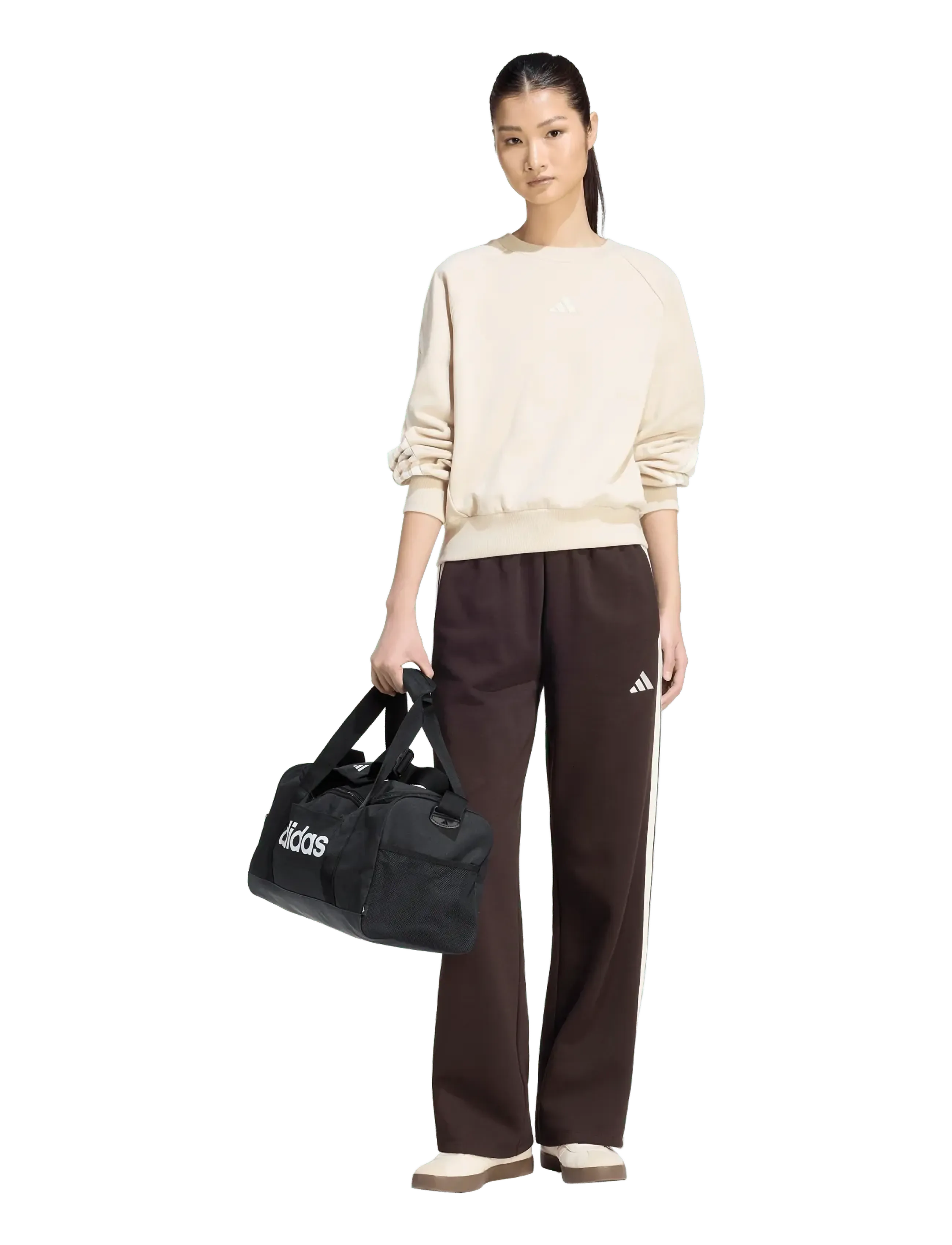 Byxa 'ESSENTIALS 3-STRIPES OPEN HEM FLEECE' 9