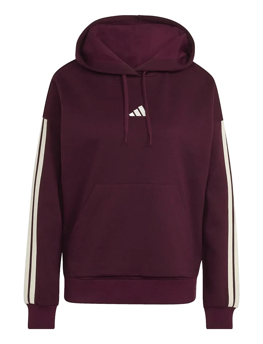 adidas Sportswear - W 3S FL HD - huvtröjor - maroon/ivory - 1