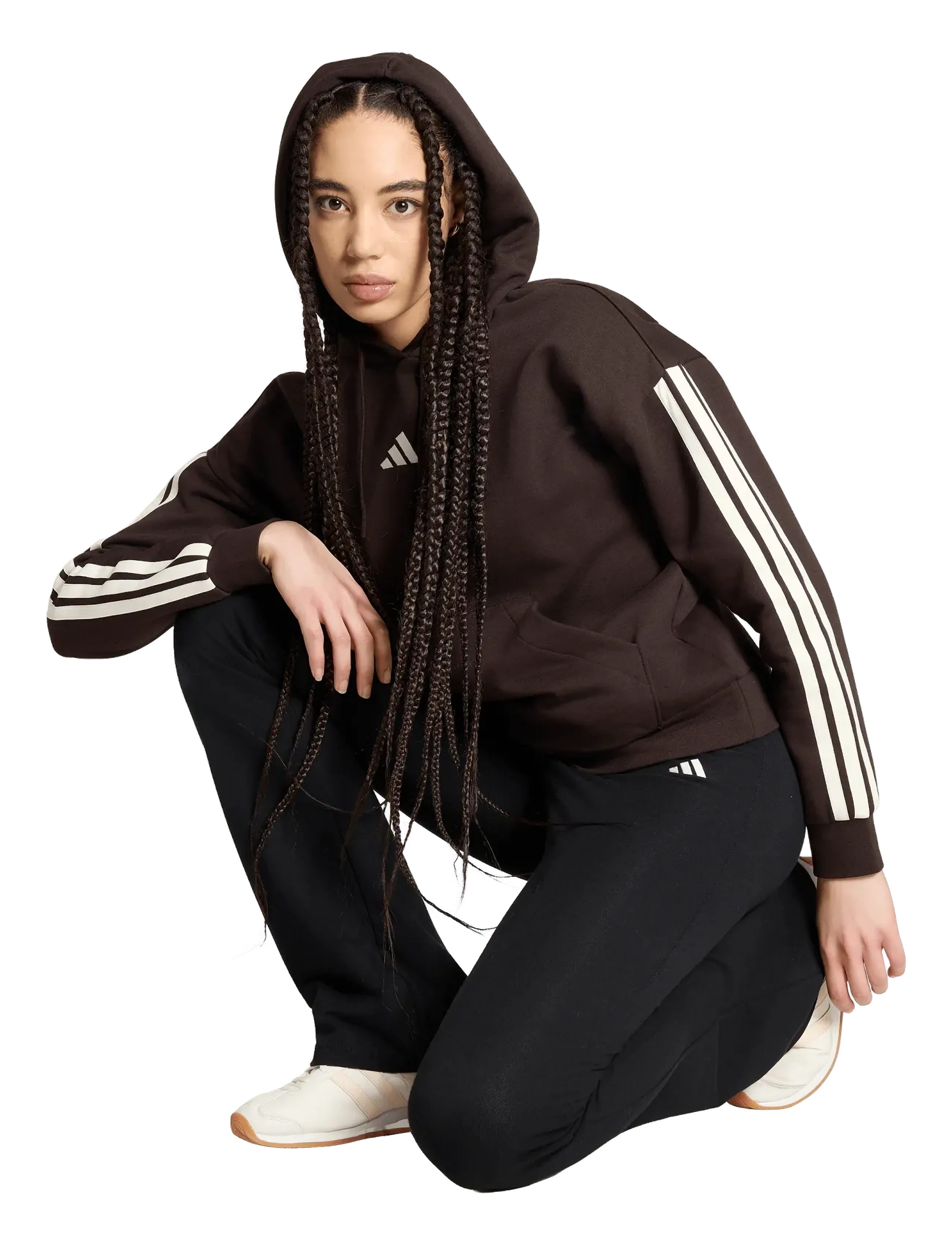adidas Sportswear - W 3S FL HD - overdele - auco/ivory - 3