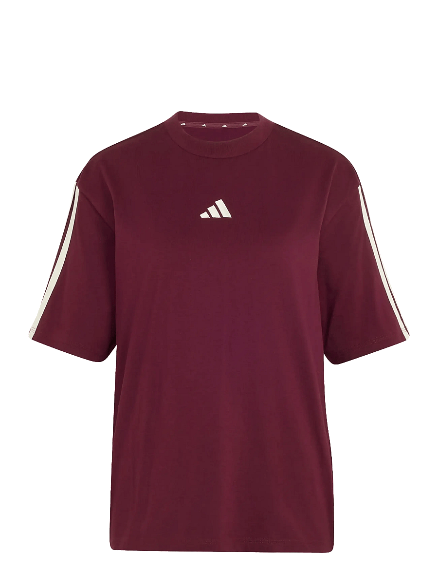 adidas Sportswear - W 3S SJ BF T - t-shirts - maroon/ivory - 1