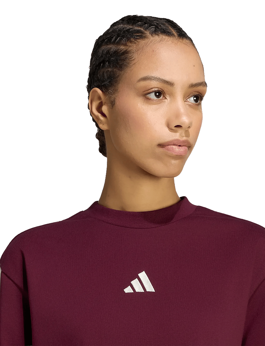 adidas Sportswear - W 3S SJ BF T - t-shirts - maroon/ivory - 3