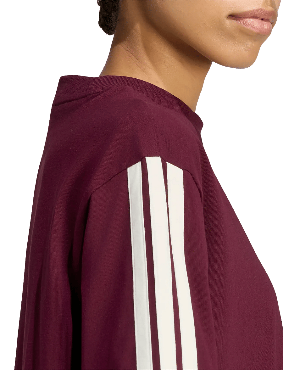 adidas Sportswear - W 3S SJ BF T - t-shirts - maroon/ivory - 4
