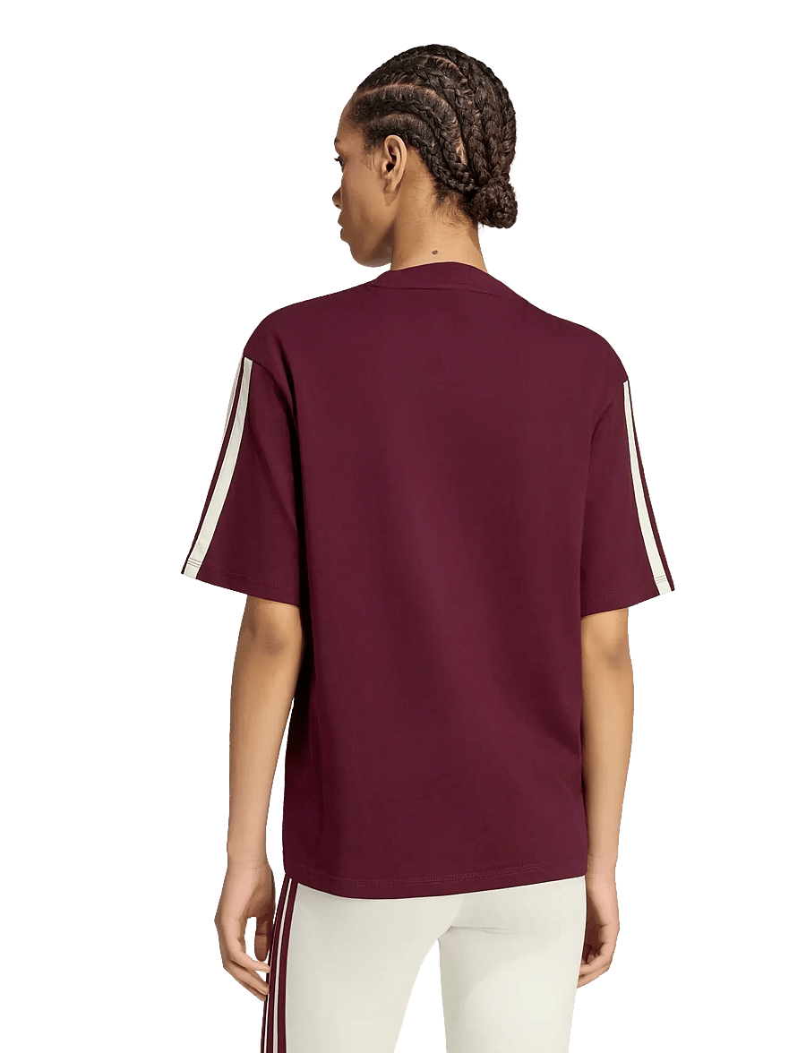 adidas Sportswear - W 3S SJ BF T - t-shirts - maroon/ivory - 5