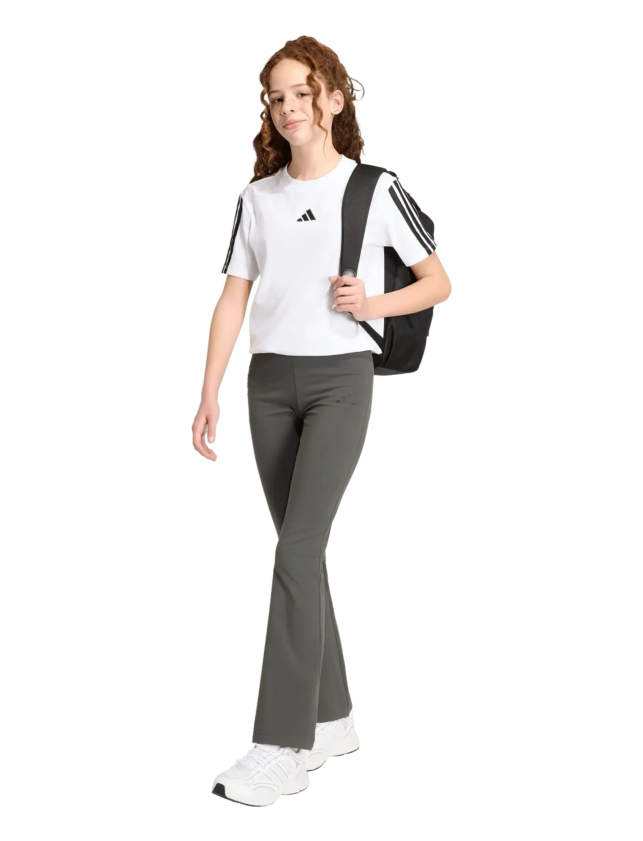 adidas Sportswear Jg Sl Fla Leg, Børn, Trompet Leggings, Grå, Str: 152