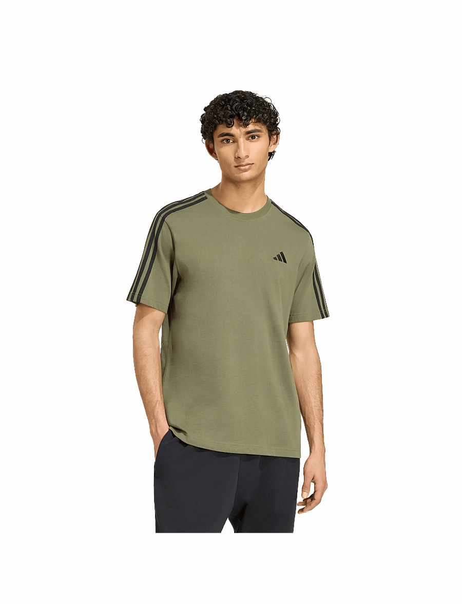 adidas Sportswear - M 3S SJ LC T - oberteile & t-shirts - olifou/black - 3