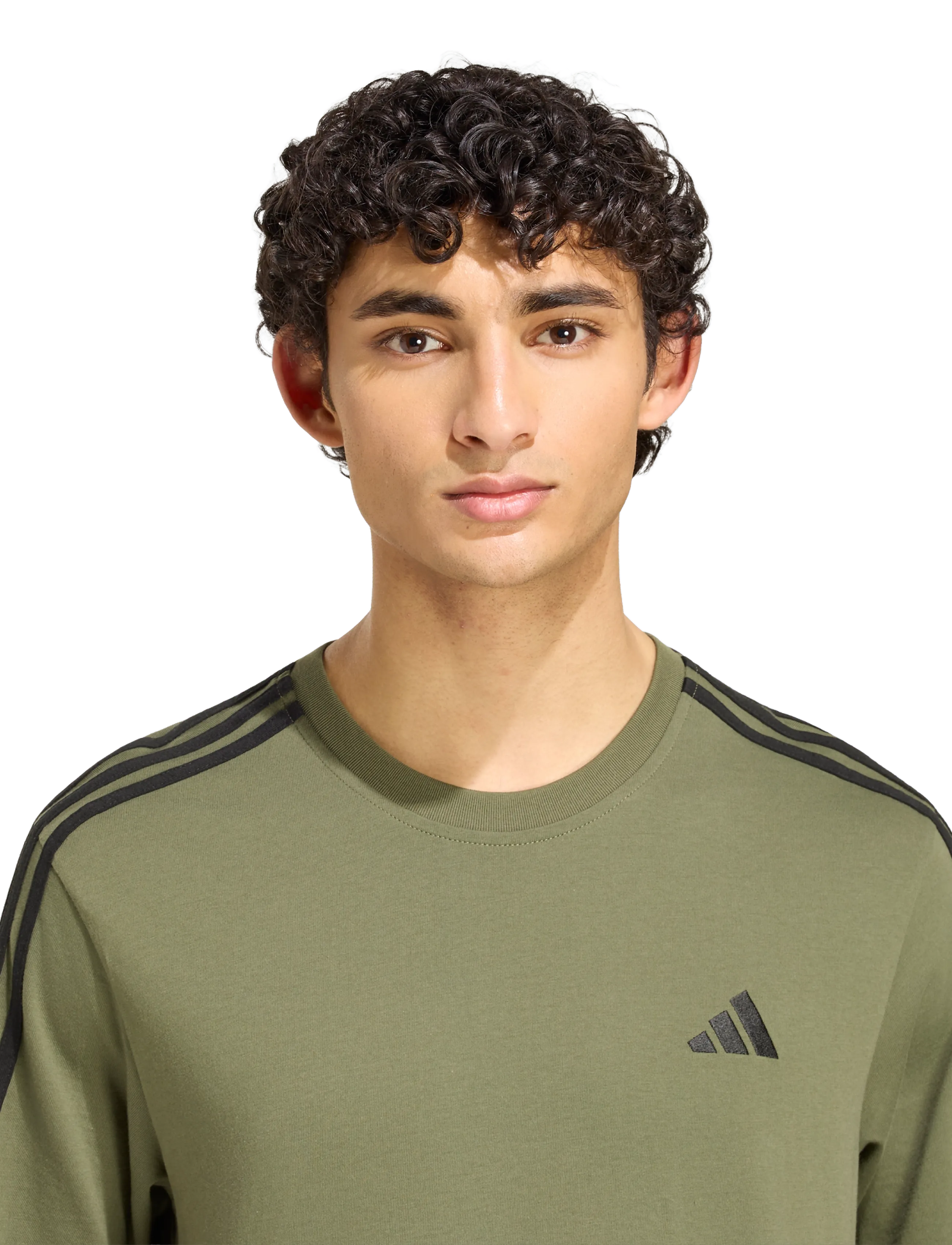 adidas Sportswear - M 3S SJ LC T - oberteile & t-shirts - olifou/black - 4