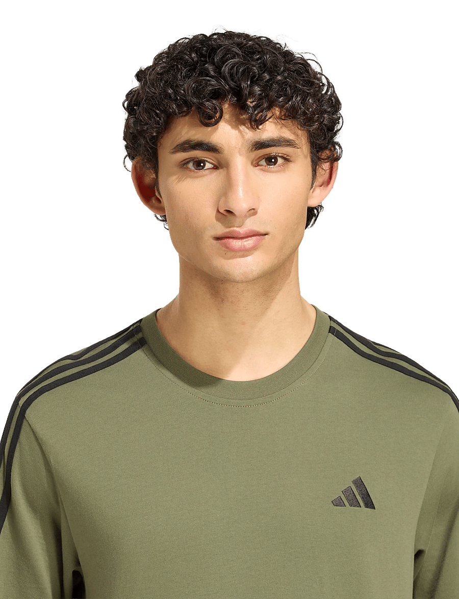 adidas Sportswear - M 3S SJ LC T - oberteile & t-shirts - olifou/black - 4