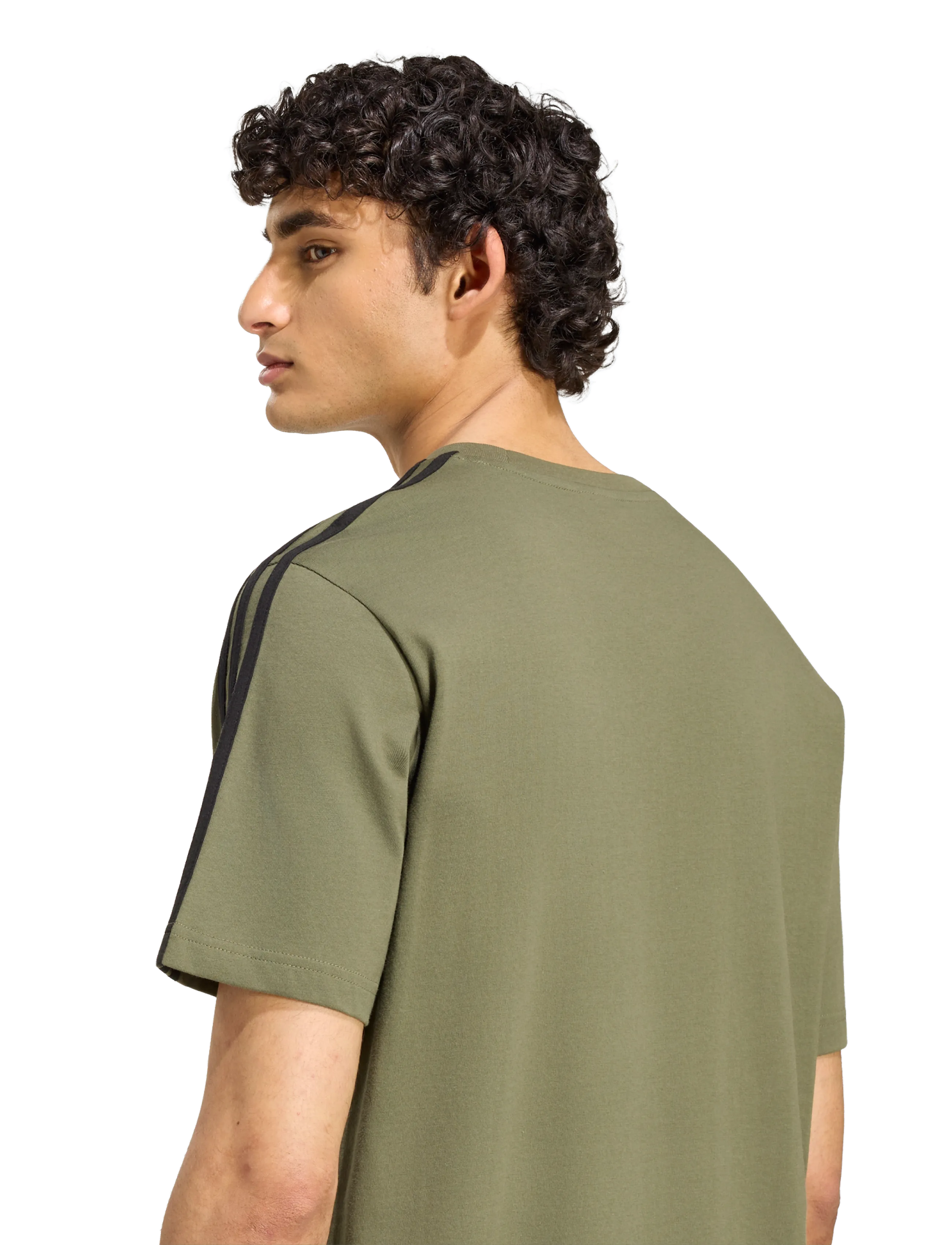 adidas Sportswear - M 3S SJ LC T - oberteile & t-shirts - olifou/black - 5