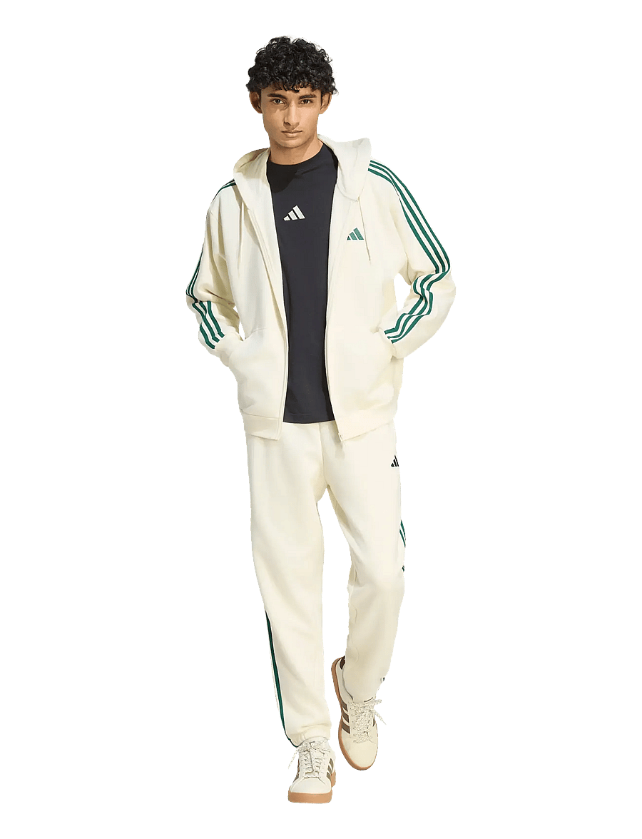 adidas Sportswear - M 3S FL TC PT - træningsbukser - ivory/cgreen - 0