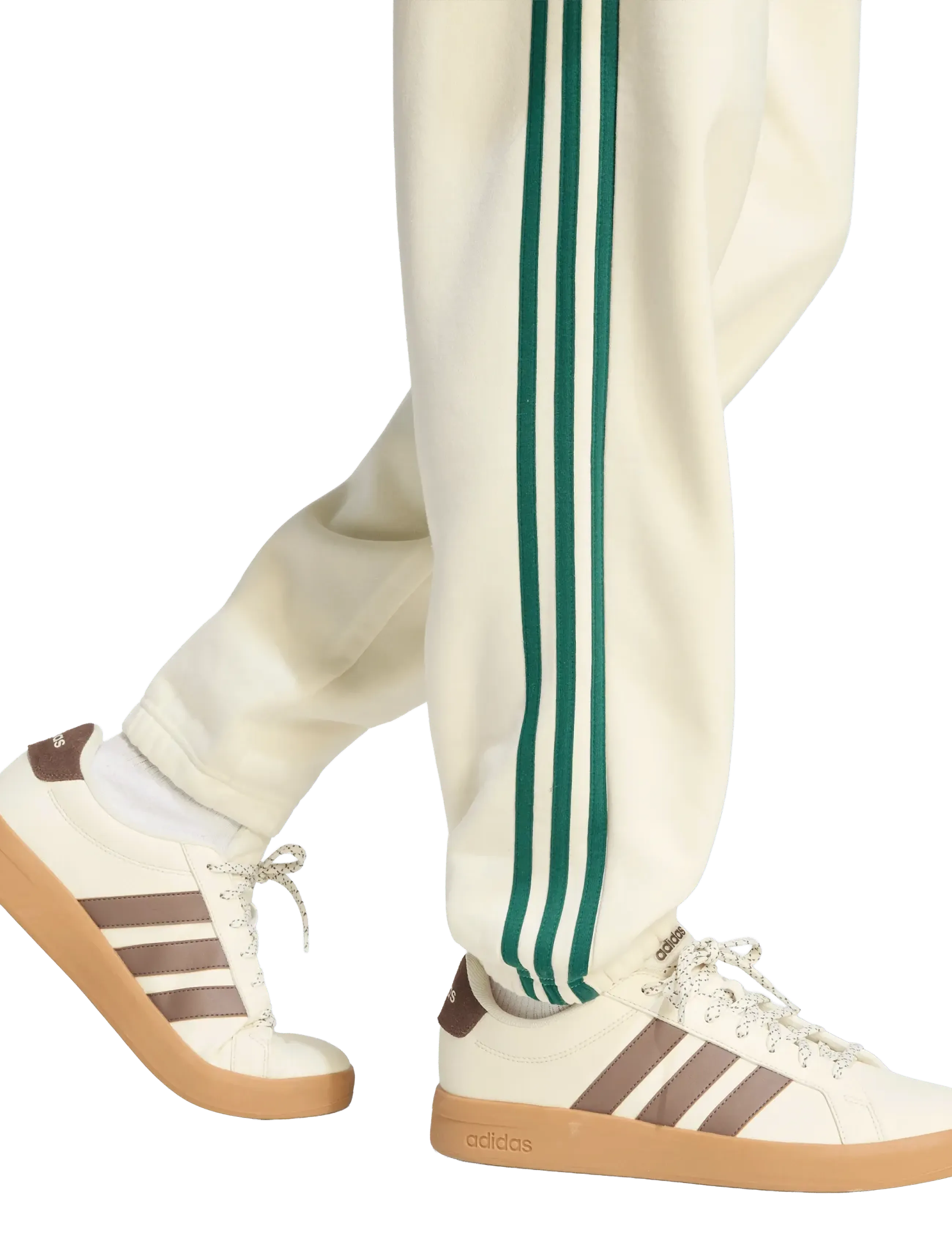 adidas Sportswear - M 3S FL TC PT - træningsbukser - ivory/cgreen - 4