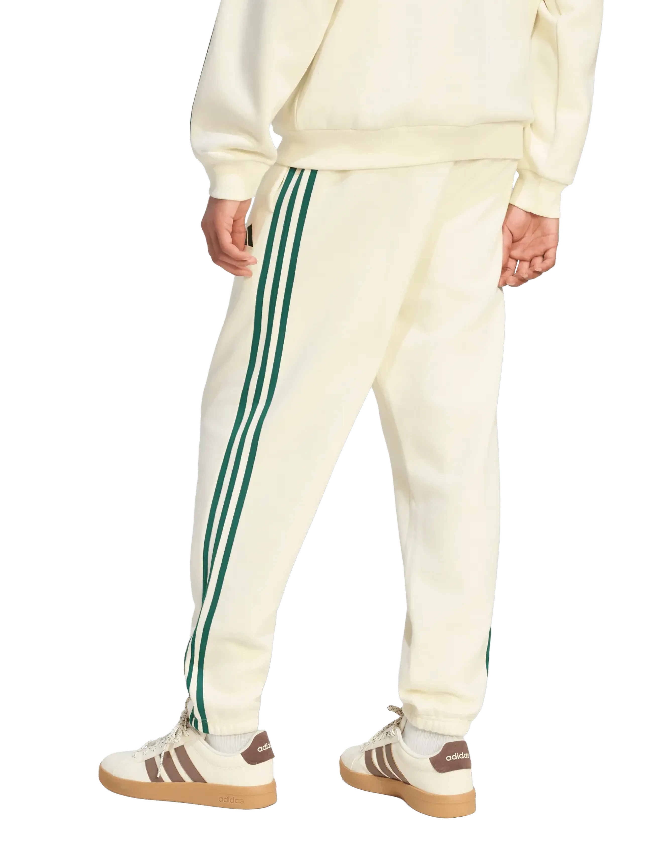 adidas Sportswear - M 3S FL TC PT - træningsbukser - ivory/cgreen - 5
