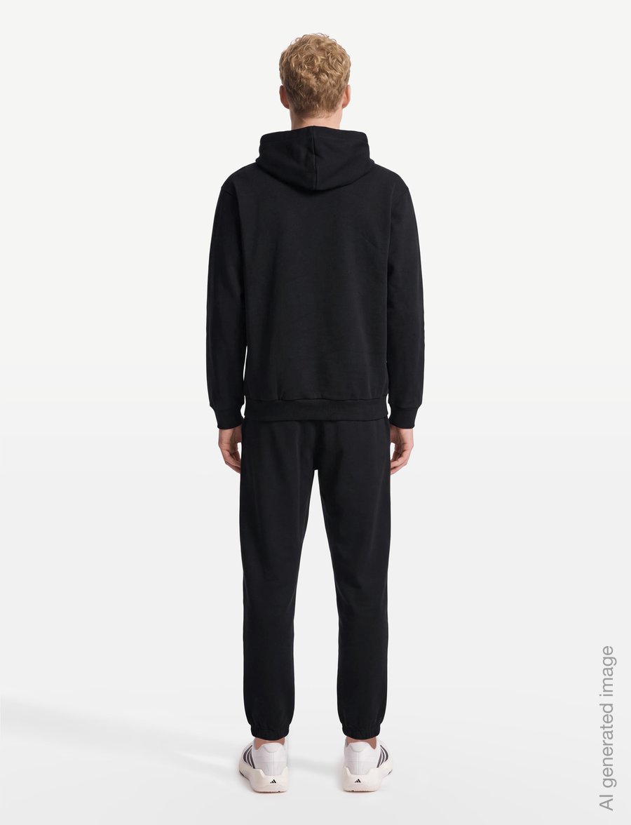 adidas Sportswear - M 3S FL HD - huvtröjor - black/carbon - 4