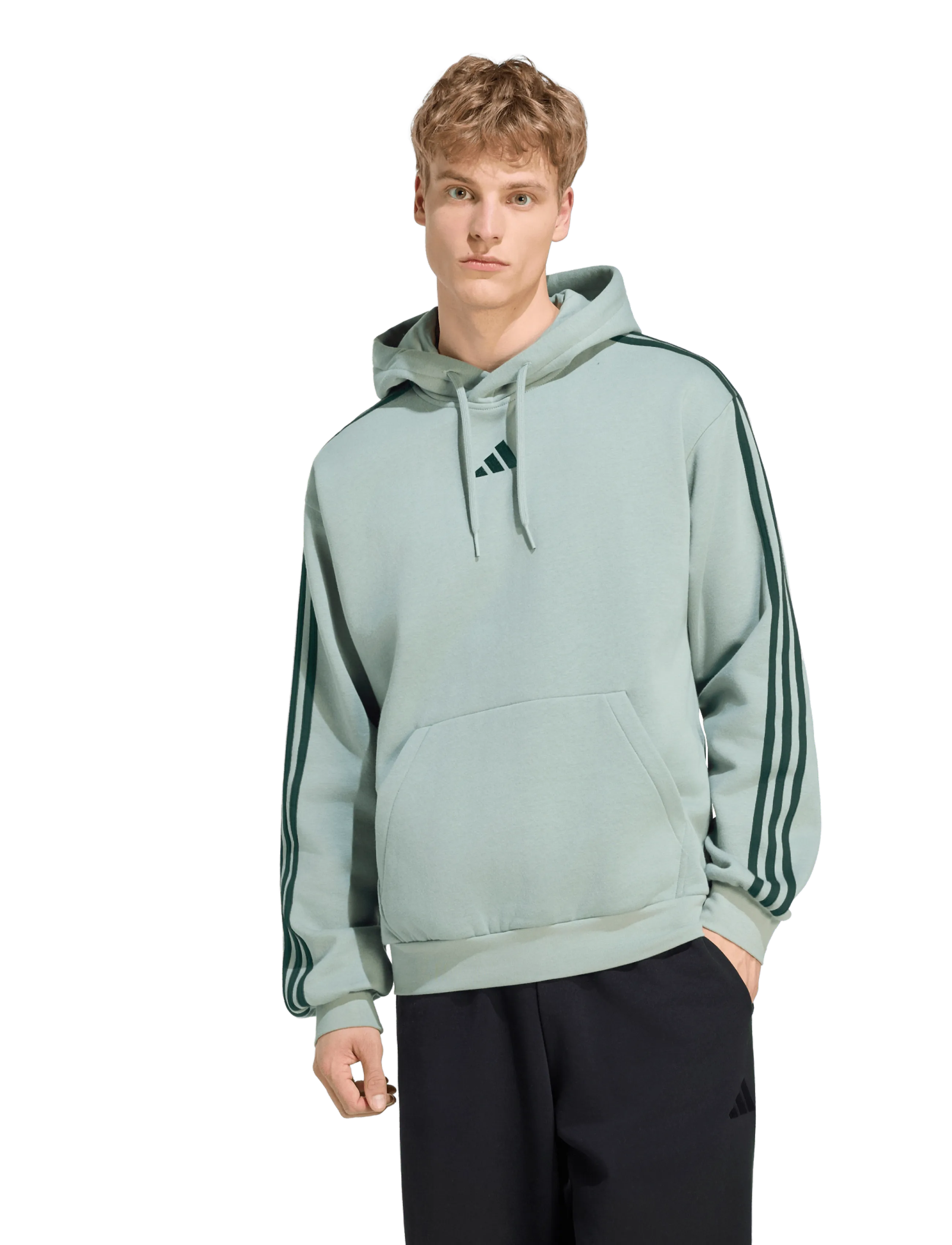adidas Sportswear - M 3S FL HD - sweatshirts - silgrn/cgreen - 2