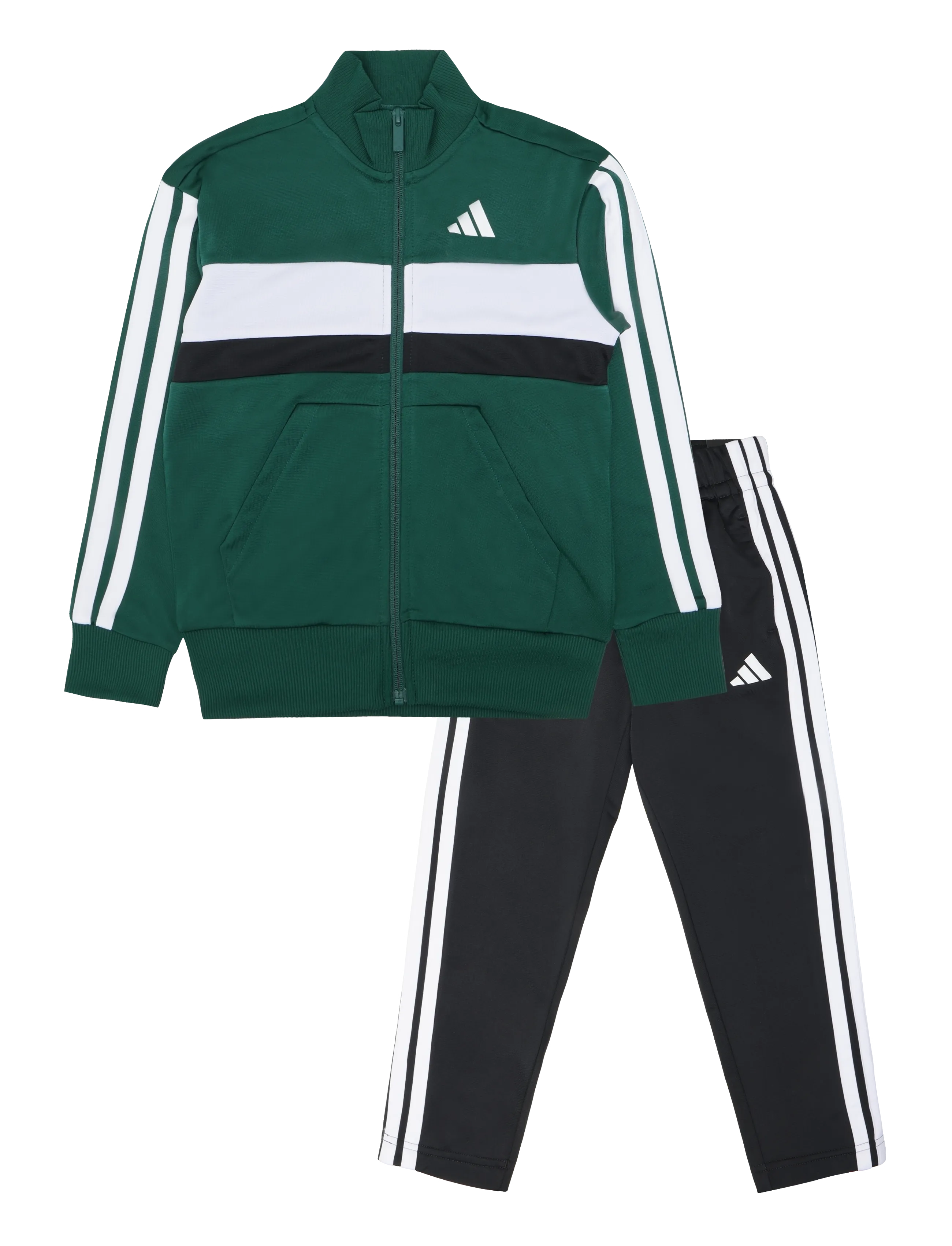 adidas Sportswear J 3S TIBERIO TS - Dressikomplektid - CGREEN/WHITE / green