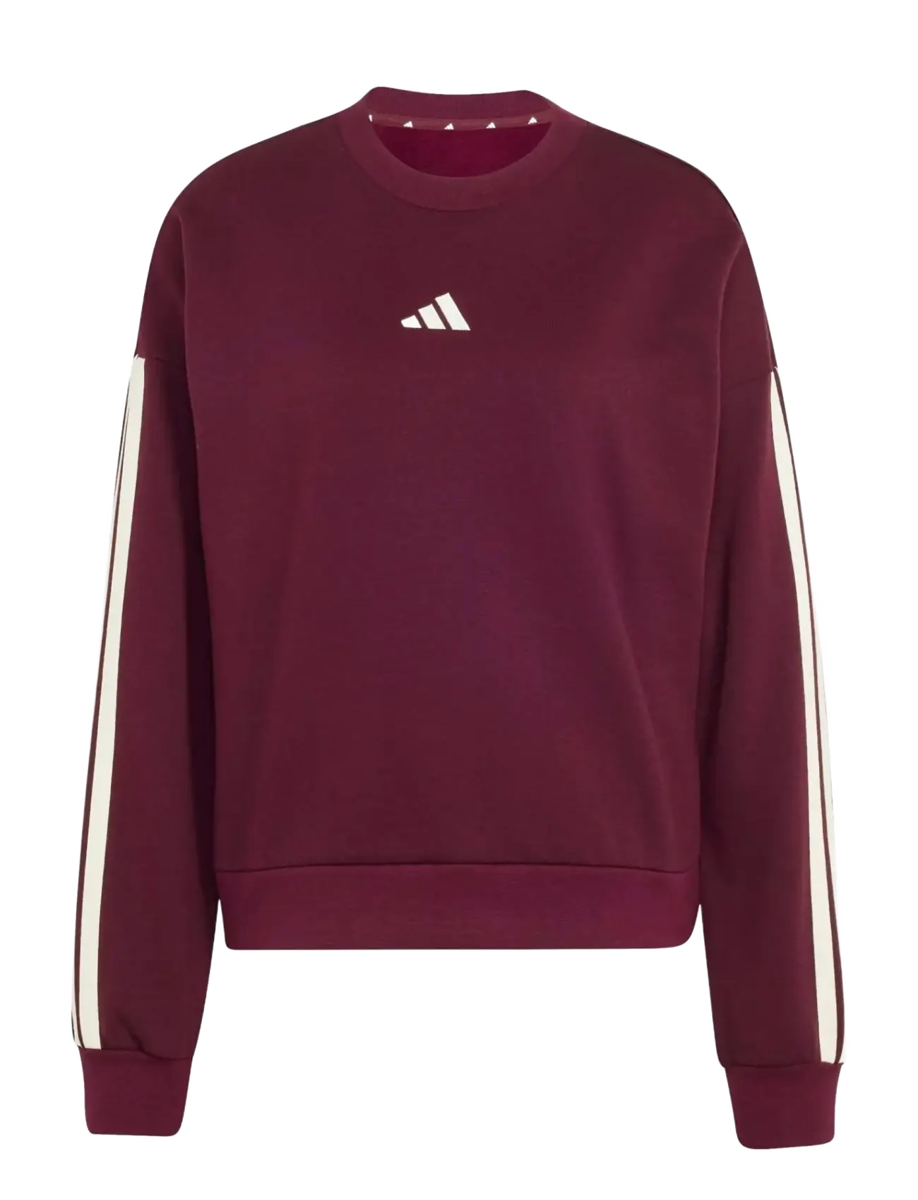 adidas Sportswear W 3S FL SWT - Tøj - MAROON/IVORY / burgundy
