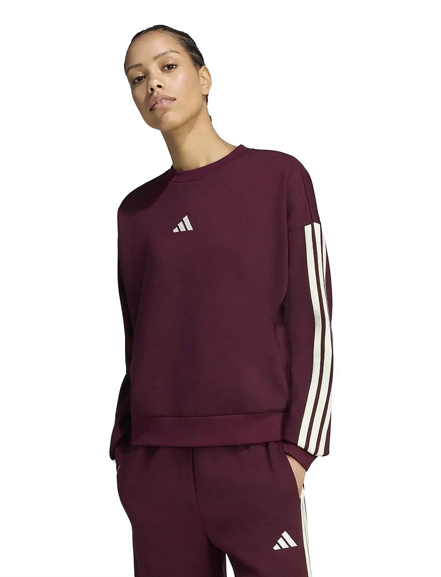 adidas Sportswear - W 3S FL SWT - overdele - maroon/ivory - 0