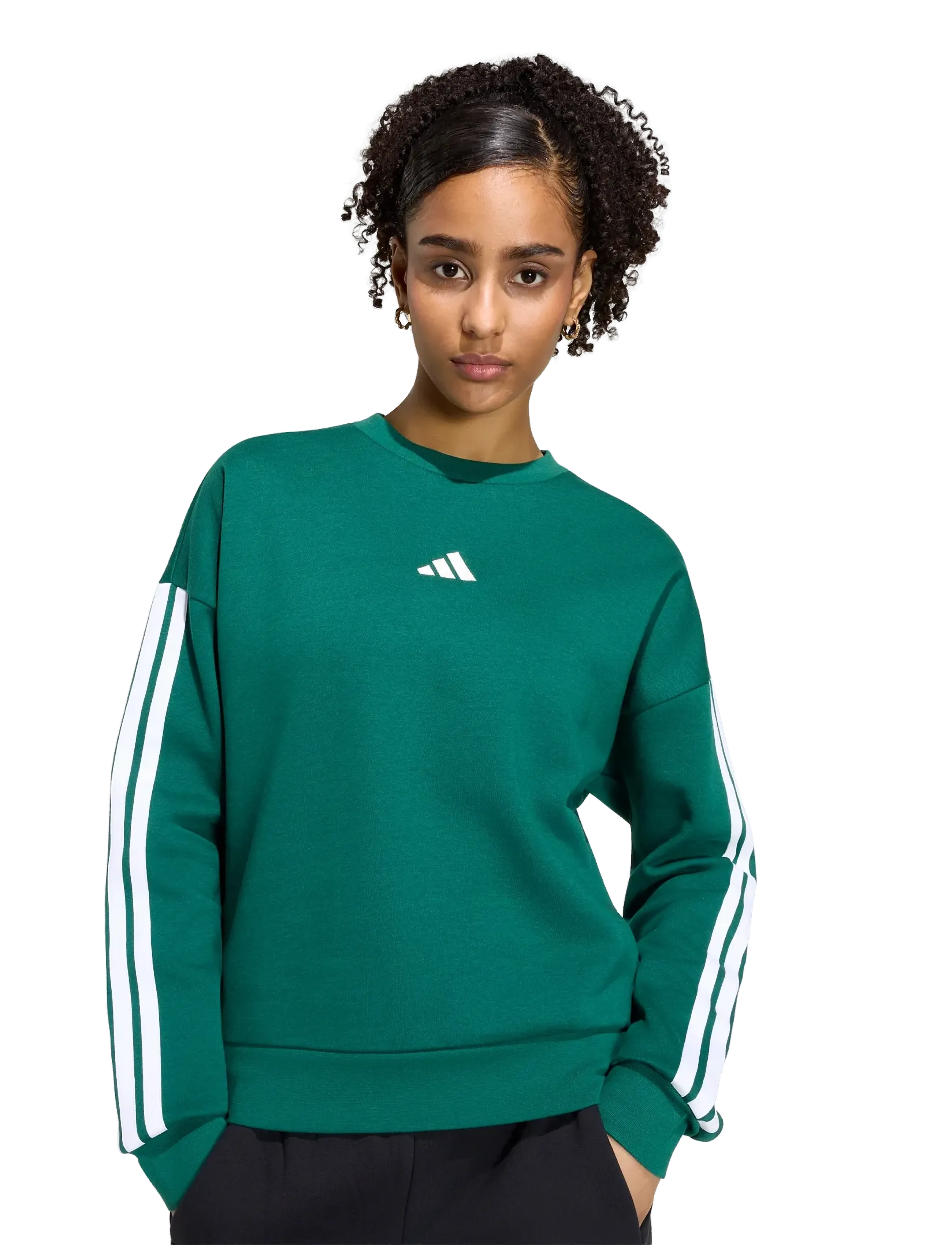 adidas Sportswear - W 3S FL SWT - sweatshirts - cgreen/ivory - 3