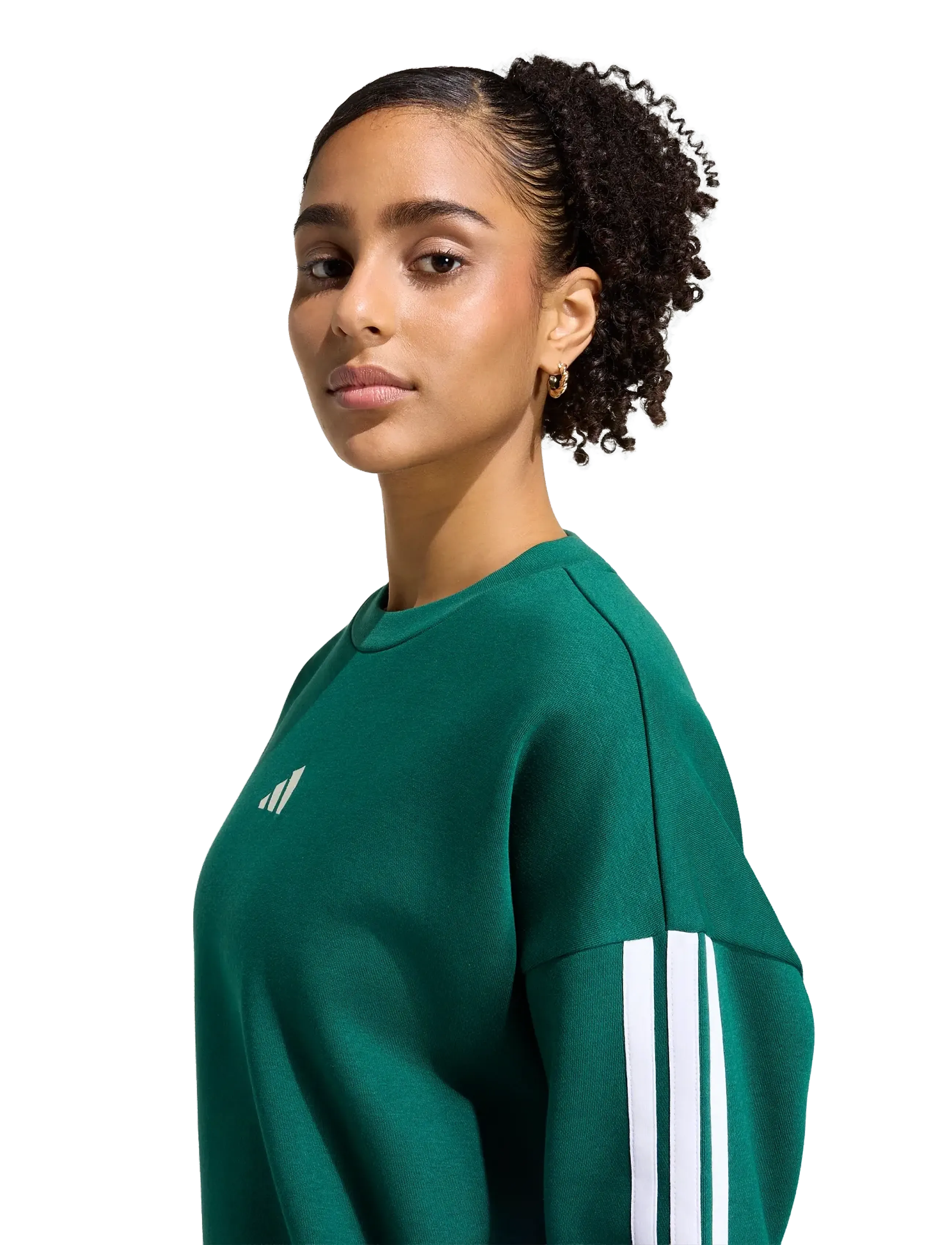 adidas Sportswear - W 3S FL SWT - sweatshirts - cgreen/ivory - 4