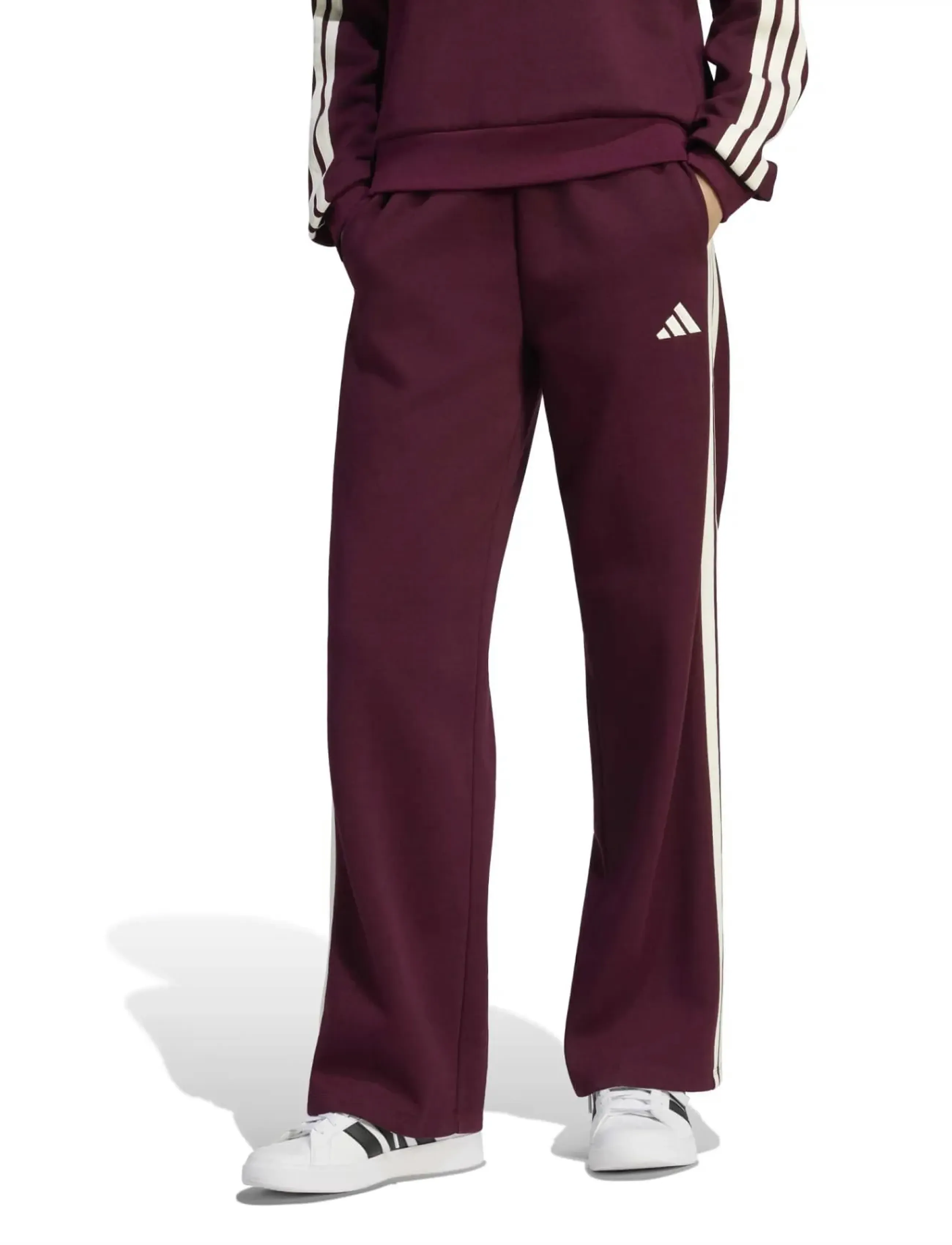 adidas Sportswear - W 3S FL OH PT - träningsbyxor - maroon/ivory - 0