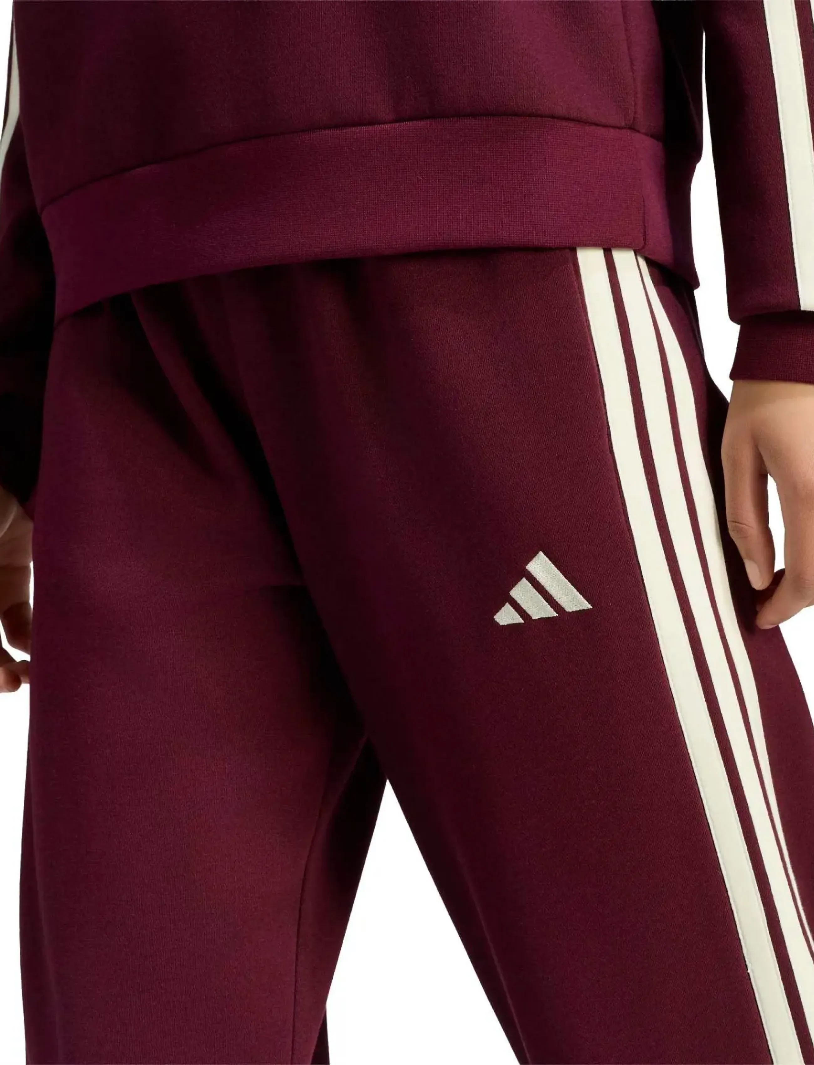 adidas Sportswear - W 3S FL OH PT - träningsbyxor - maroon/ivory - 4
