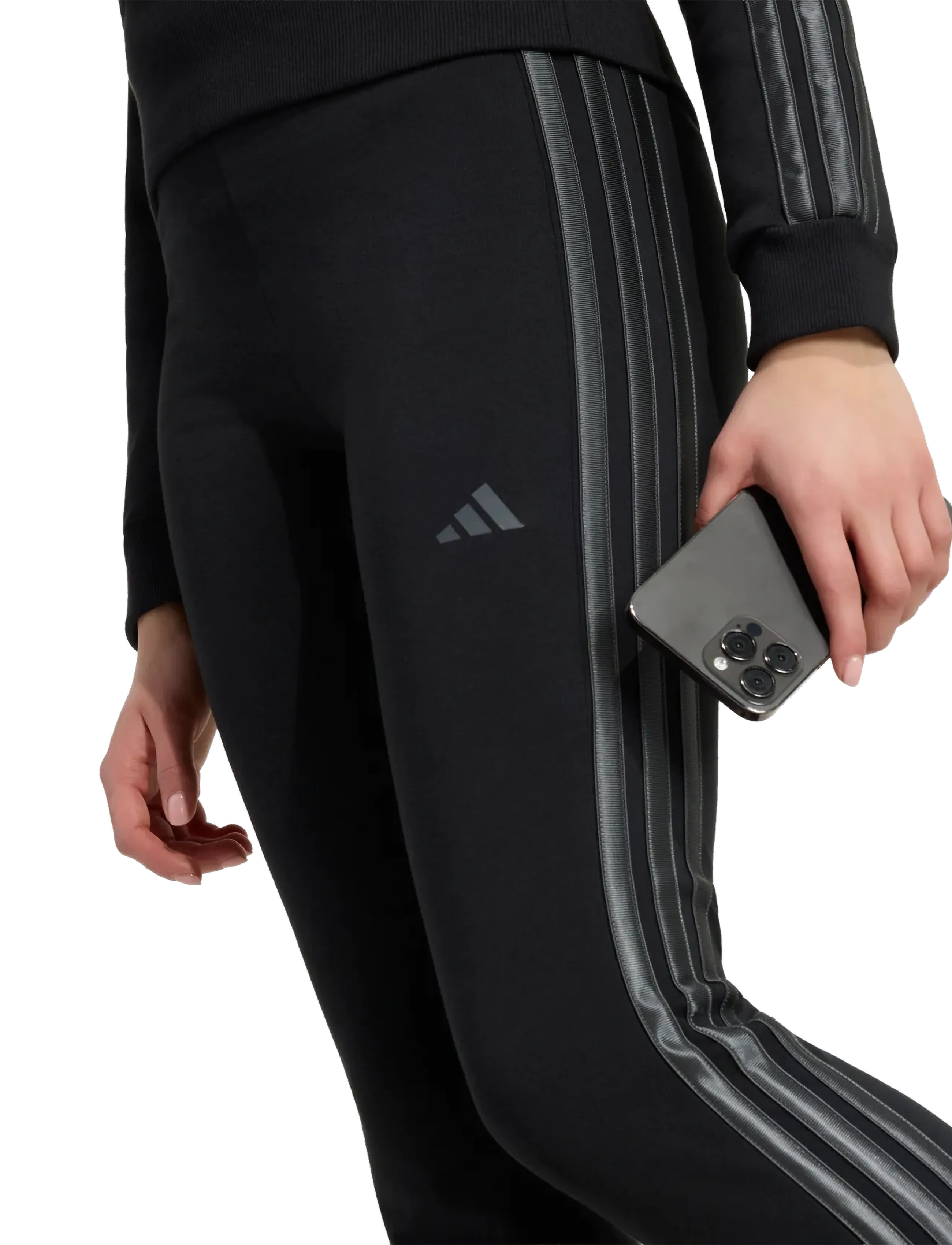 adidas Sportswear - JG SATIN FL LEG - black/gresix - 4